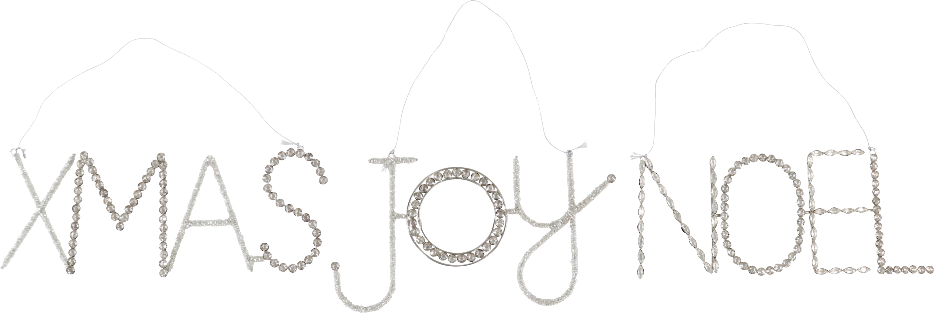 1105 CRYSTAL HANGER CHRISTMAS  S/3