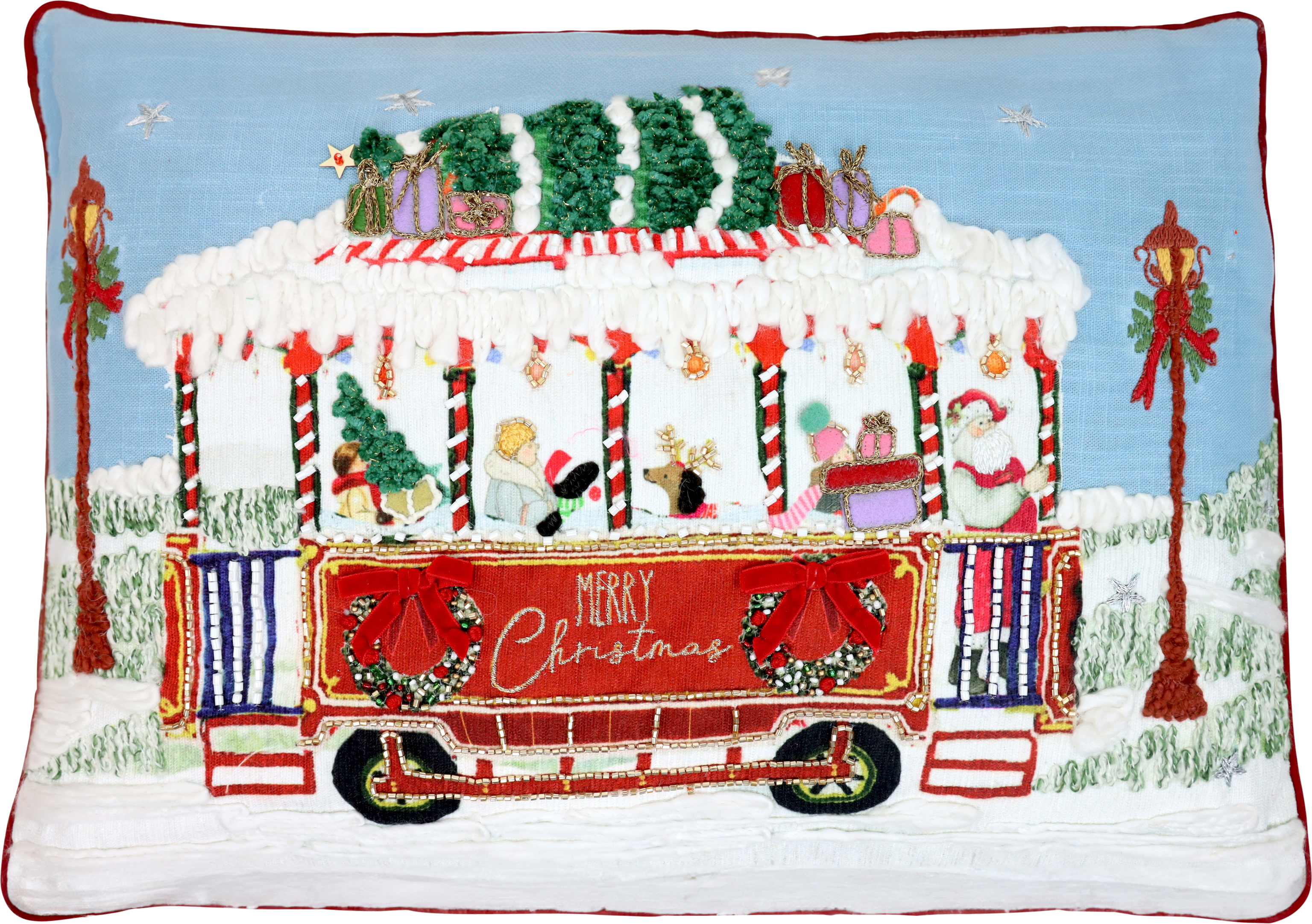 1192 CUSHION CHRISTMASBUS