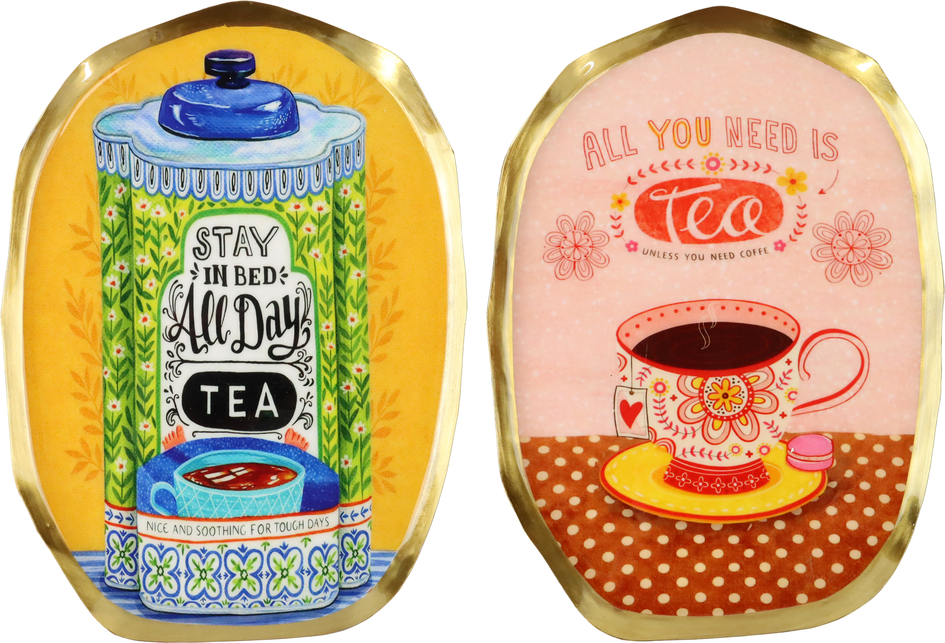1531 TRAYS TEA TIME  S/2