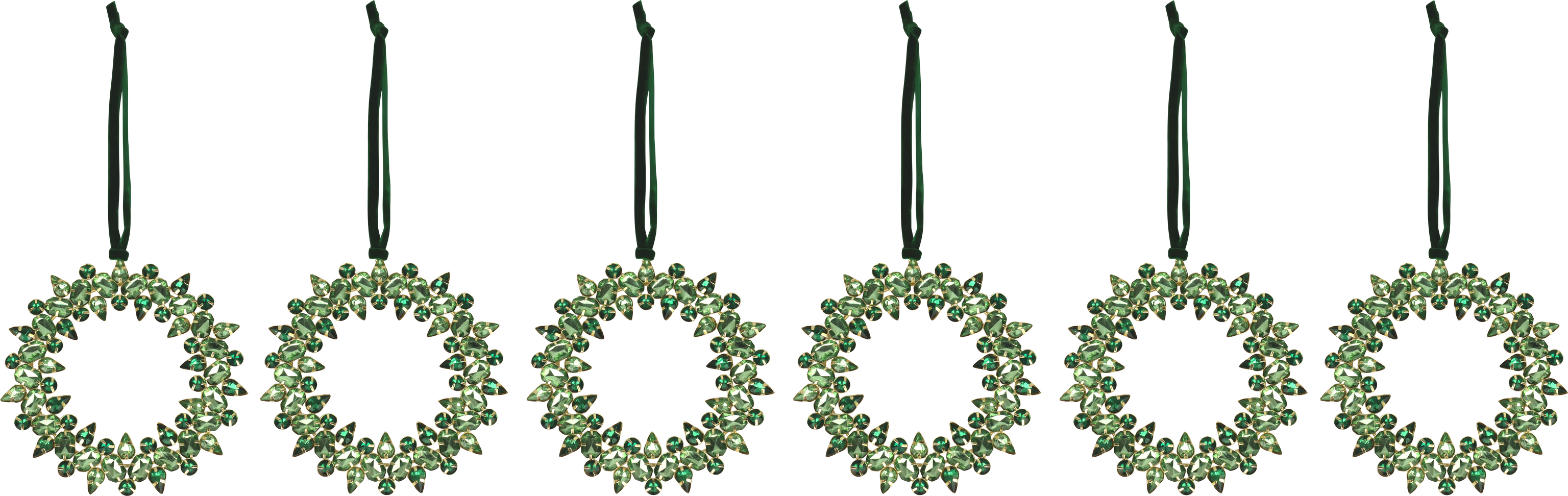 1535 CRYSTALLHANGERS WREATH  S/6