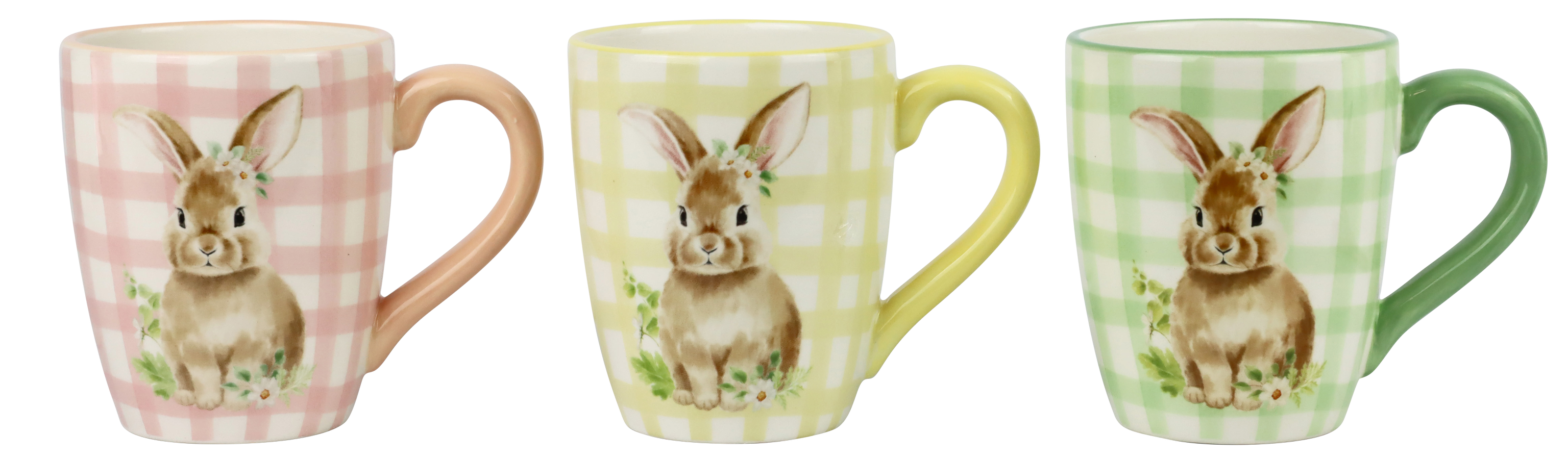1631 MUGS RABBIT LOVE  S/3