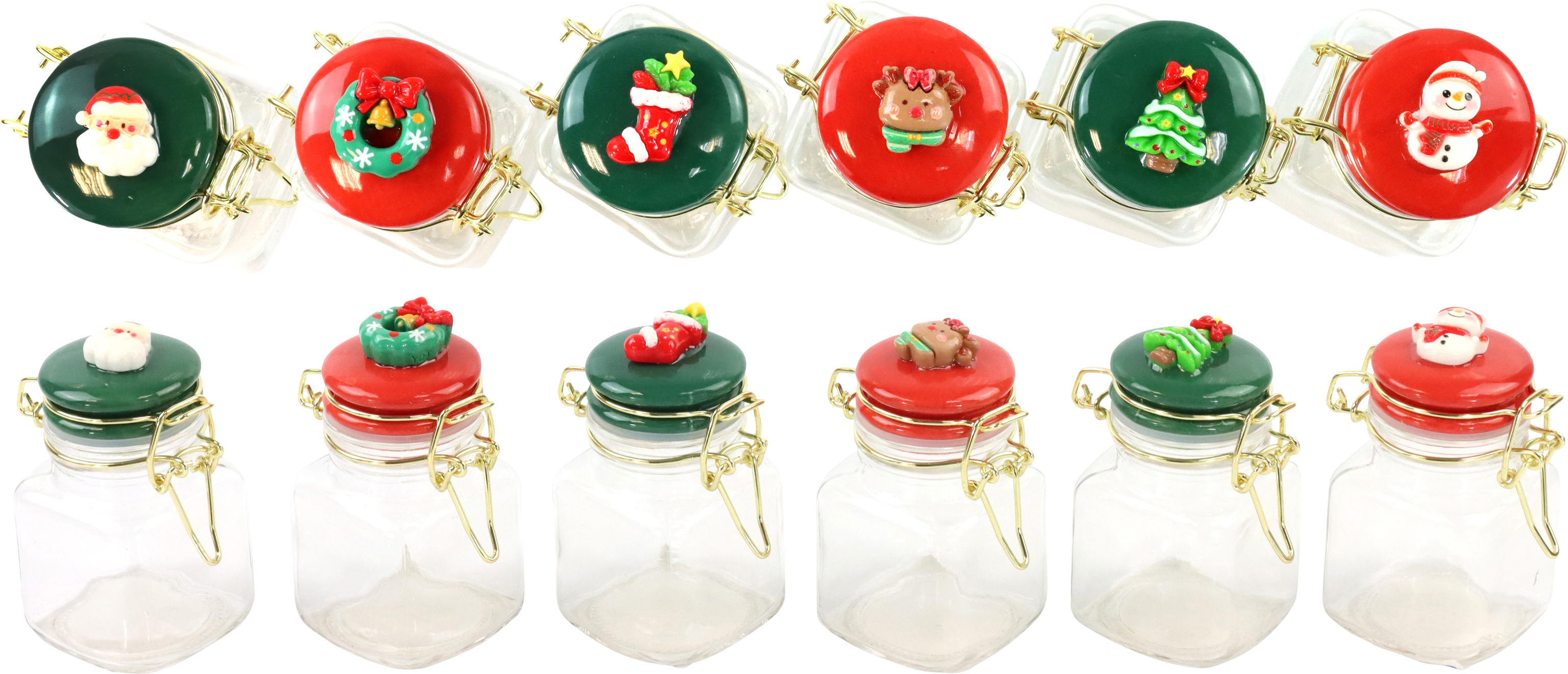 1785 CAJAS DE CRISTAL CANDY CANE  S/6