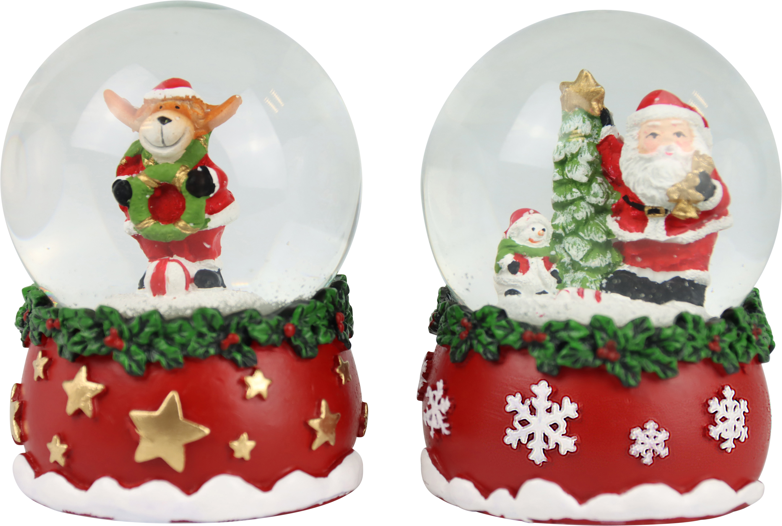 1833 SCHNEEKUGELN SANTA'S SWIRL  S/2
