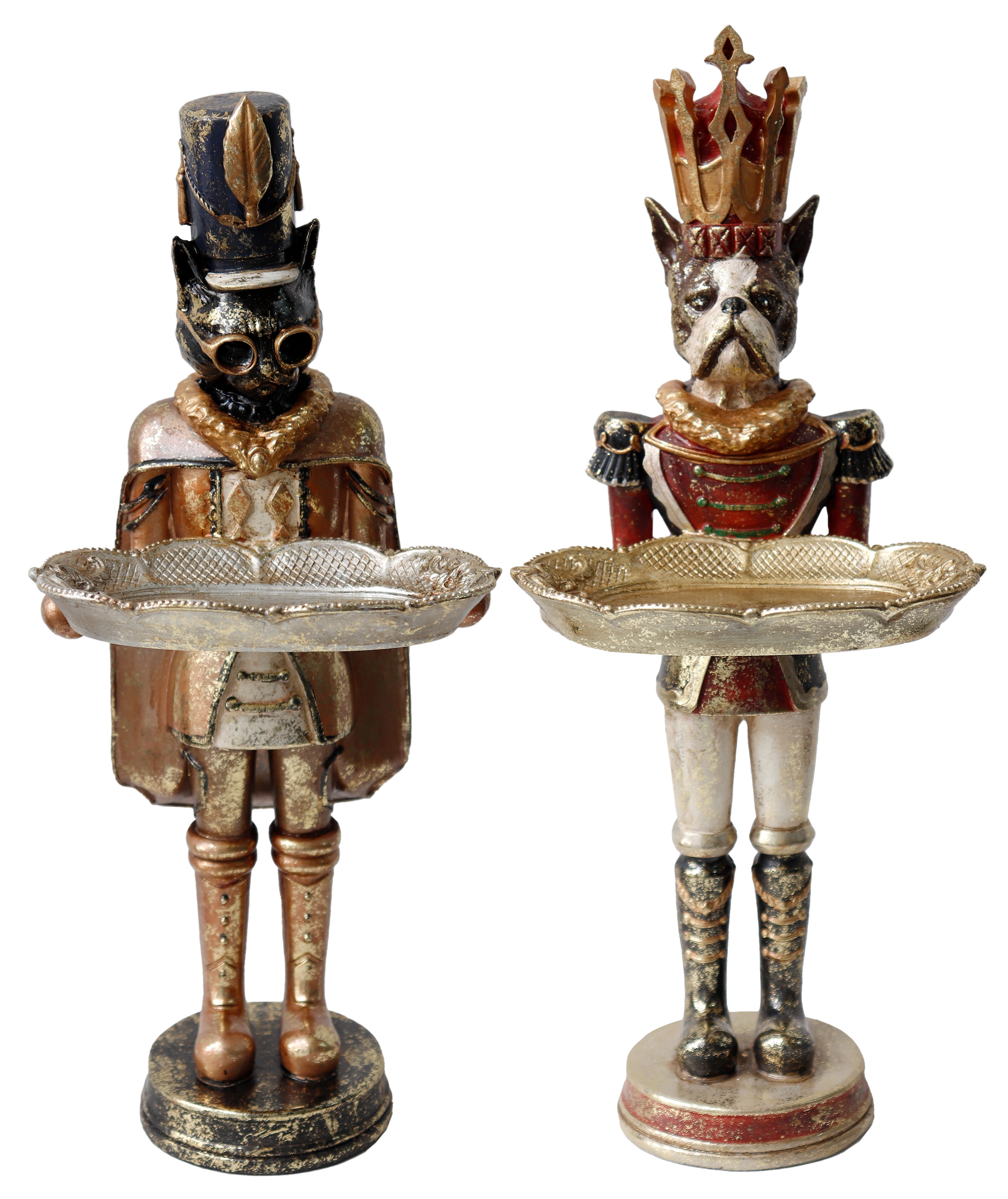 1880 FIGURINES DE BUTLER DOG&amp;CAT  2P