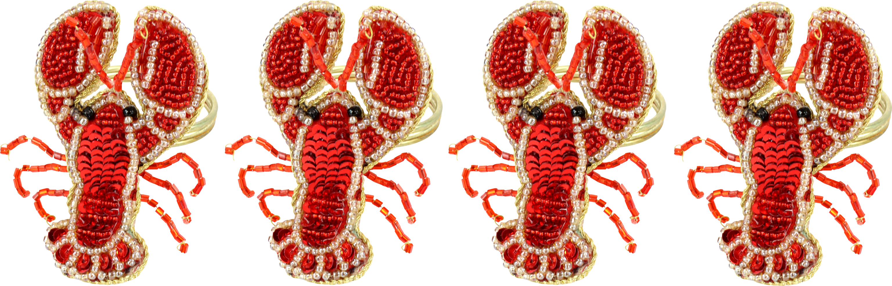 1938 RONDS SERVIETTE LOBSTER  4P