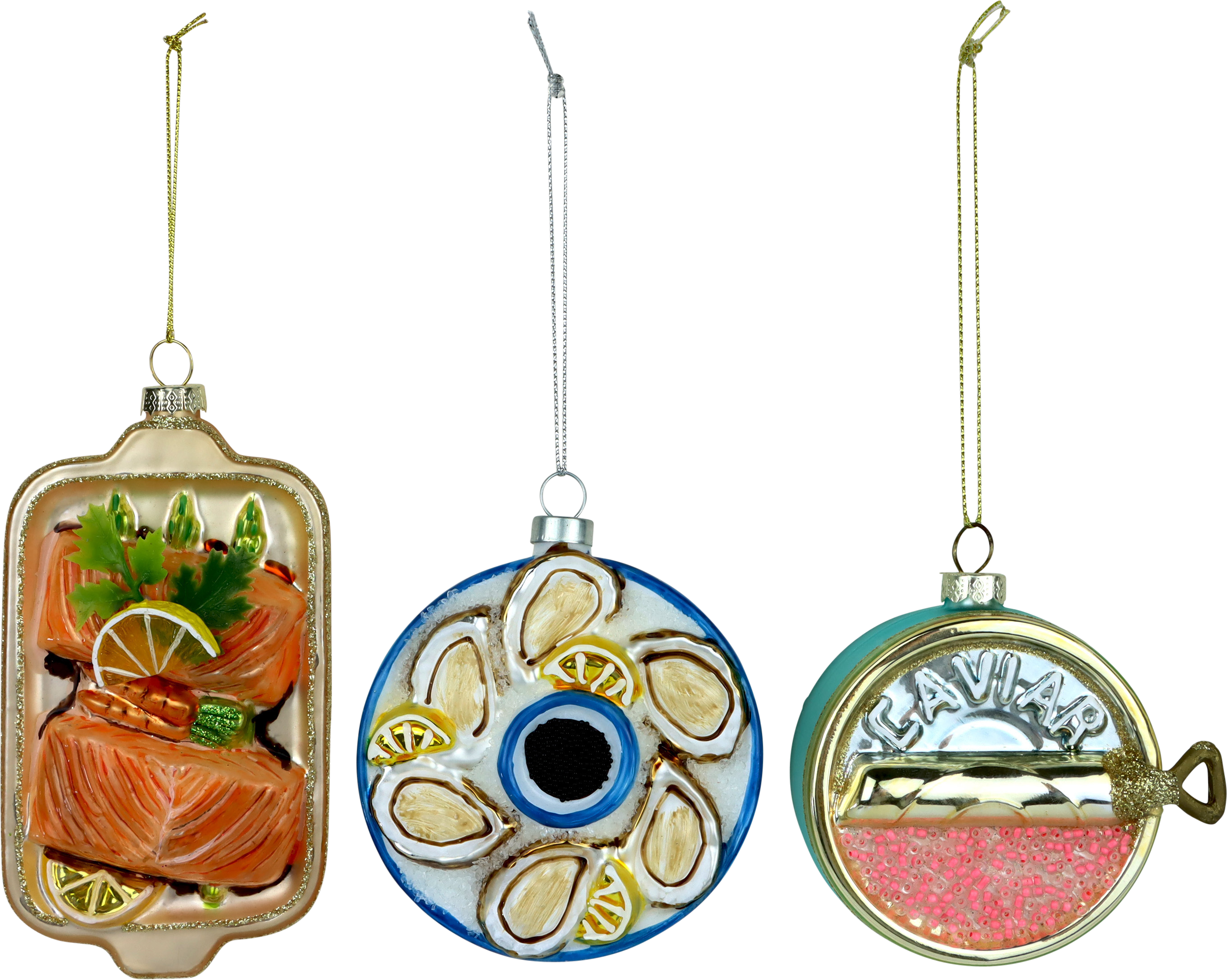 2223 GLASS JEWELRY  GOURMET  S/3