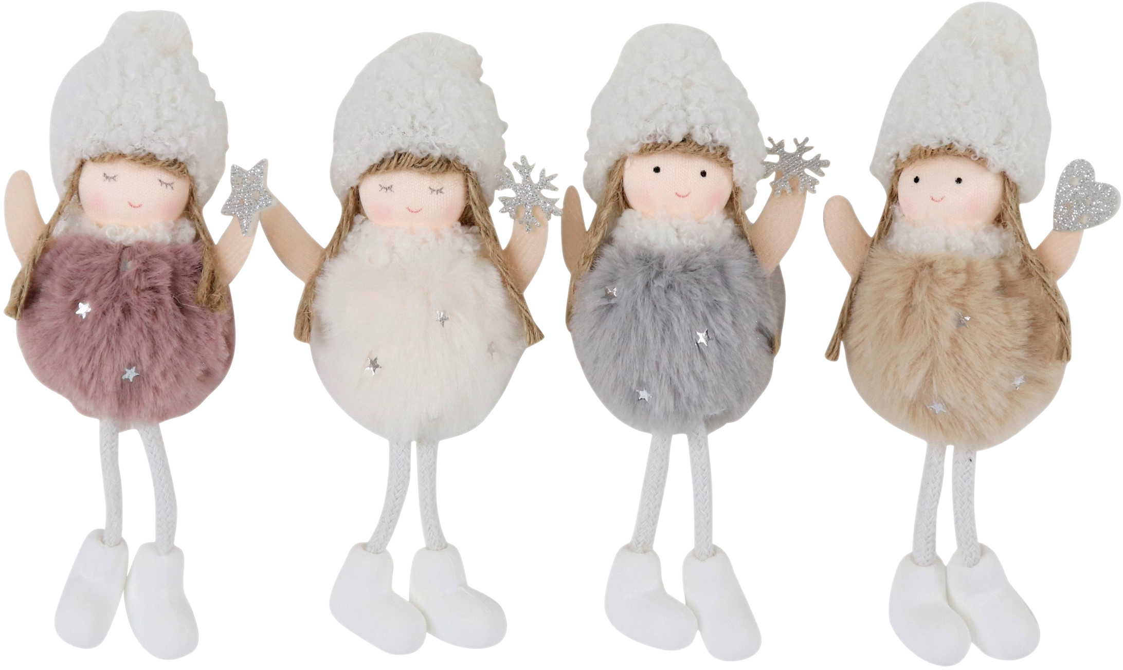 2506 DECORATIVEHANGERS WINTERDOLLS  S/4