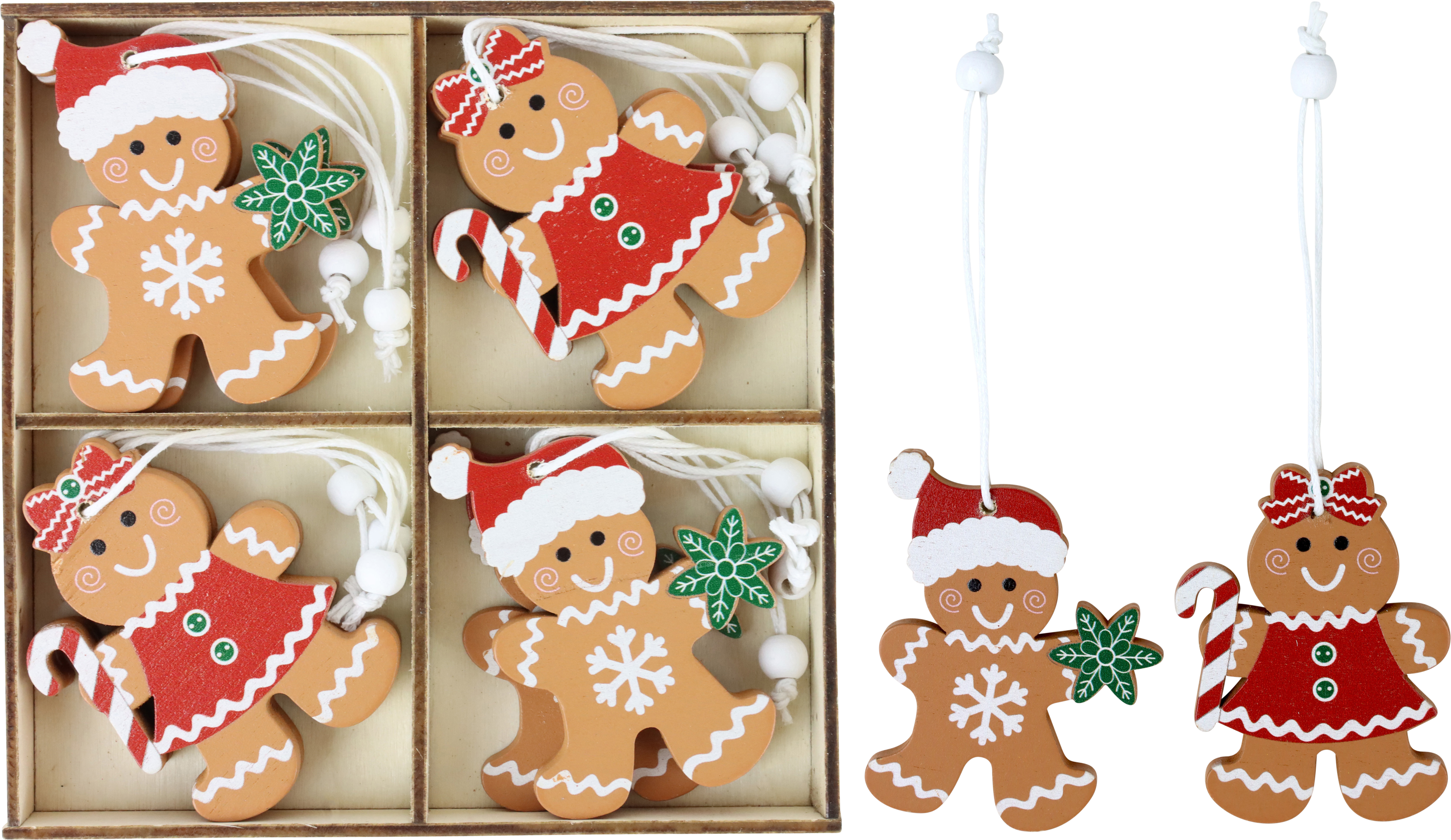 2745 SCATOLA LEGNO GINGERBREAD MAN  12PZ