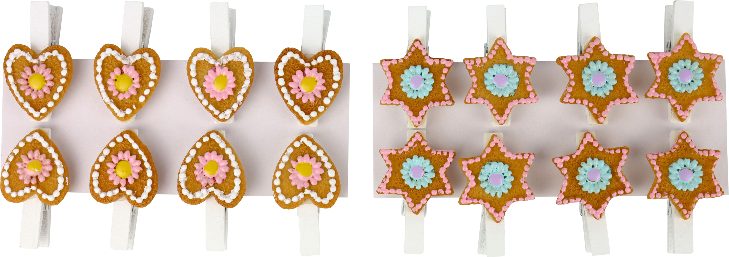 2819 PINZAS «ESTRELLA Y CORAZÓN» S/16