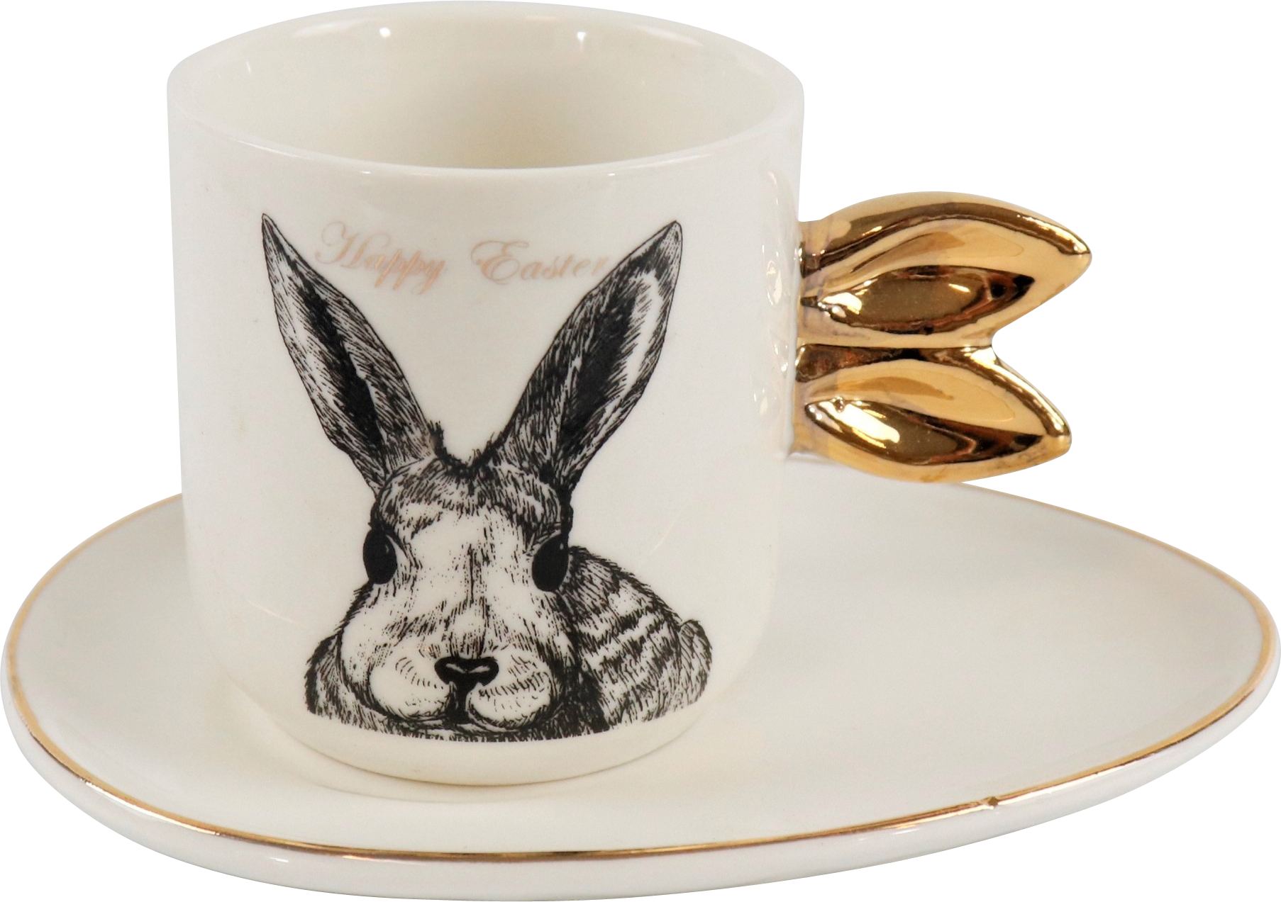2884 ESPRESSOCUP  BLACK BUNNY
