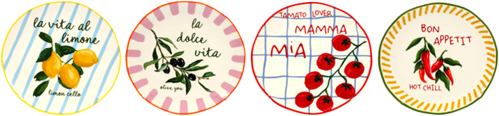 3058 PLATES DOLCE VITA  S/4