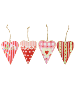 3188 HEART HANGERS HERITAGE HEARTS  S/4