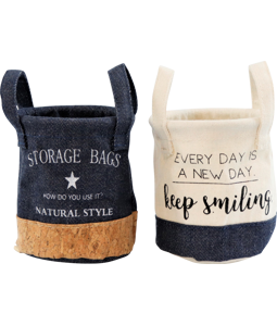 3207 SMALL BAGS W.H. NATURAL SMILE  S/2