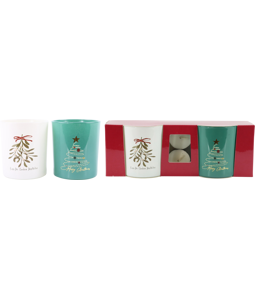 3270 CANDLE GIFTSET MERRY CHRISTM  S/2