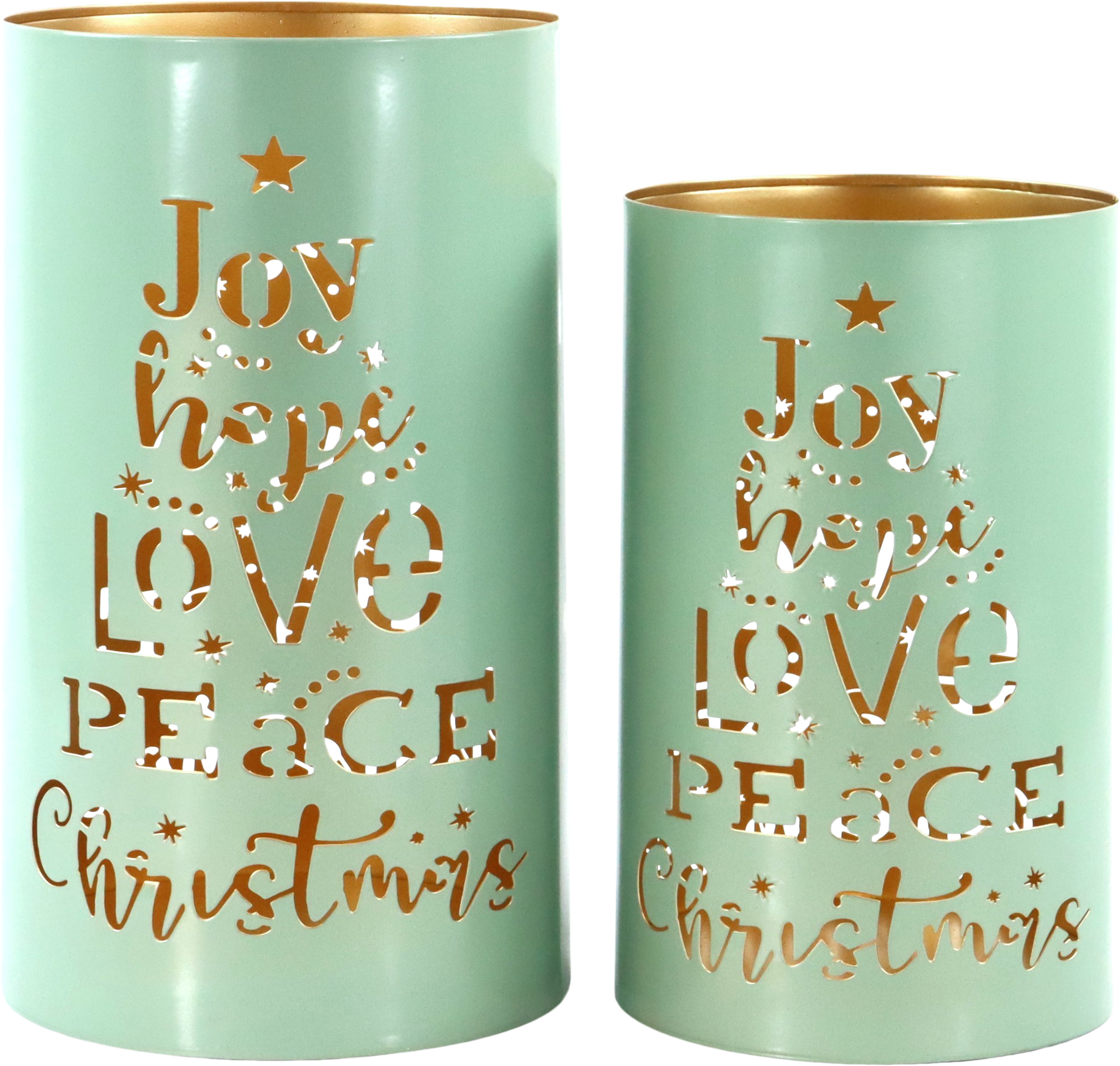 3592 LANTERNS NORDIC WHISPER  S/2