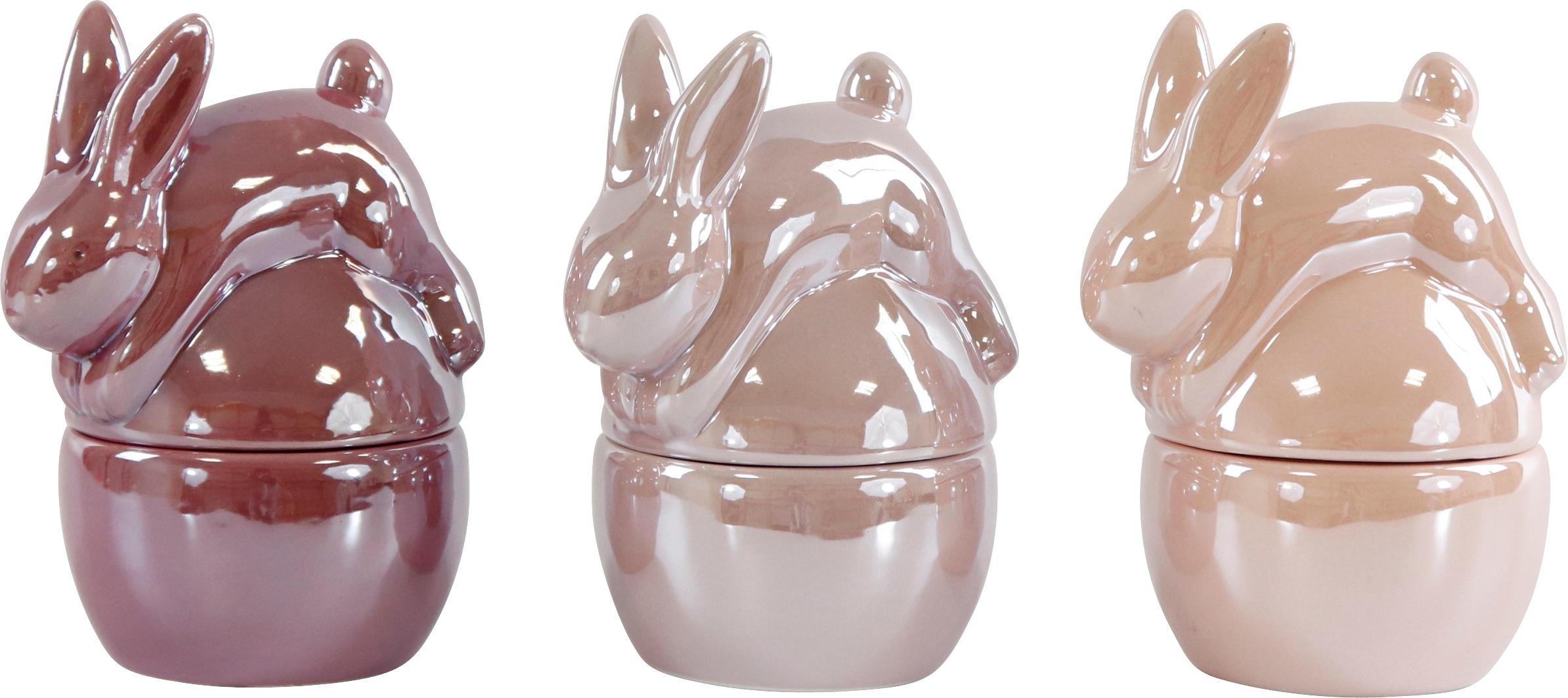 4031 RABBIT TINS GLOSSY  S/3