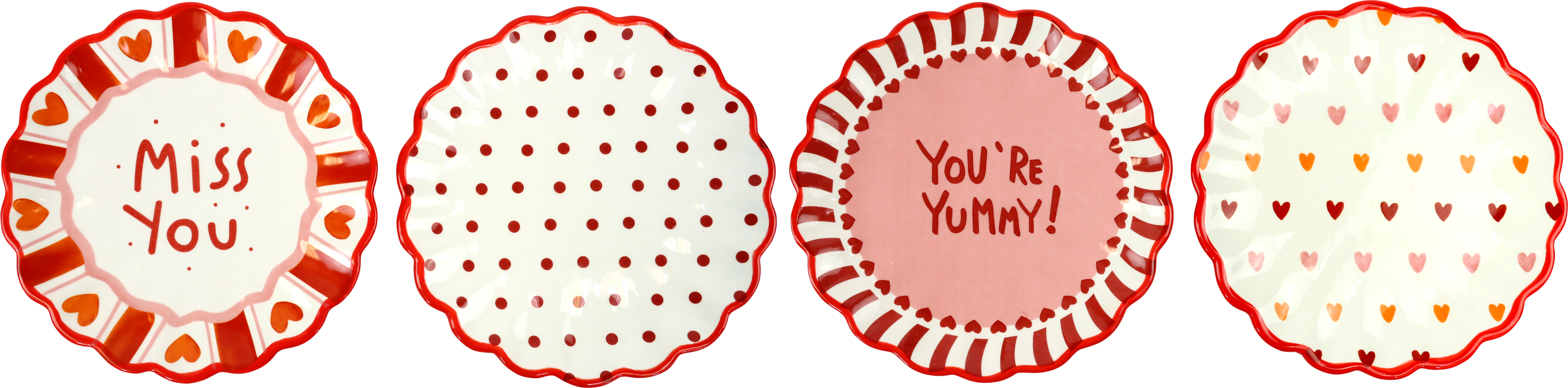 4256 ASSIETTE POLKA LOVE  4P