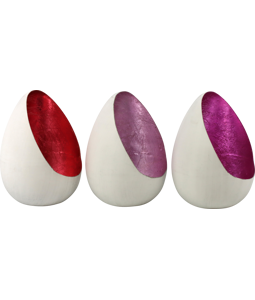 4580 VOTIVES SHINY EGGS  S/3