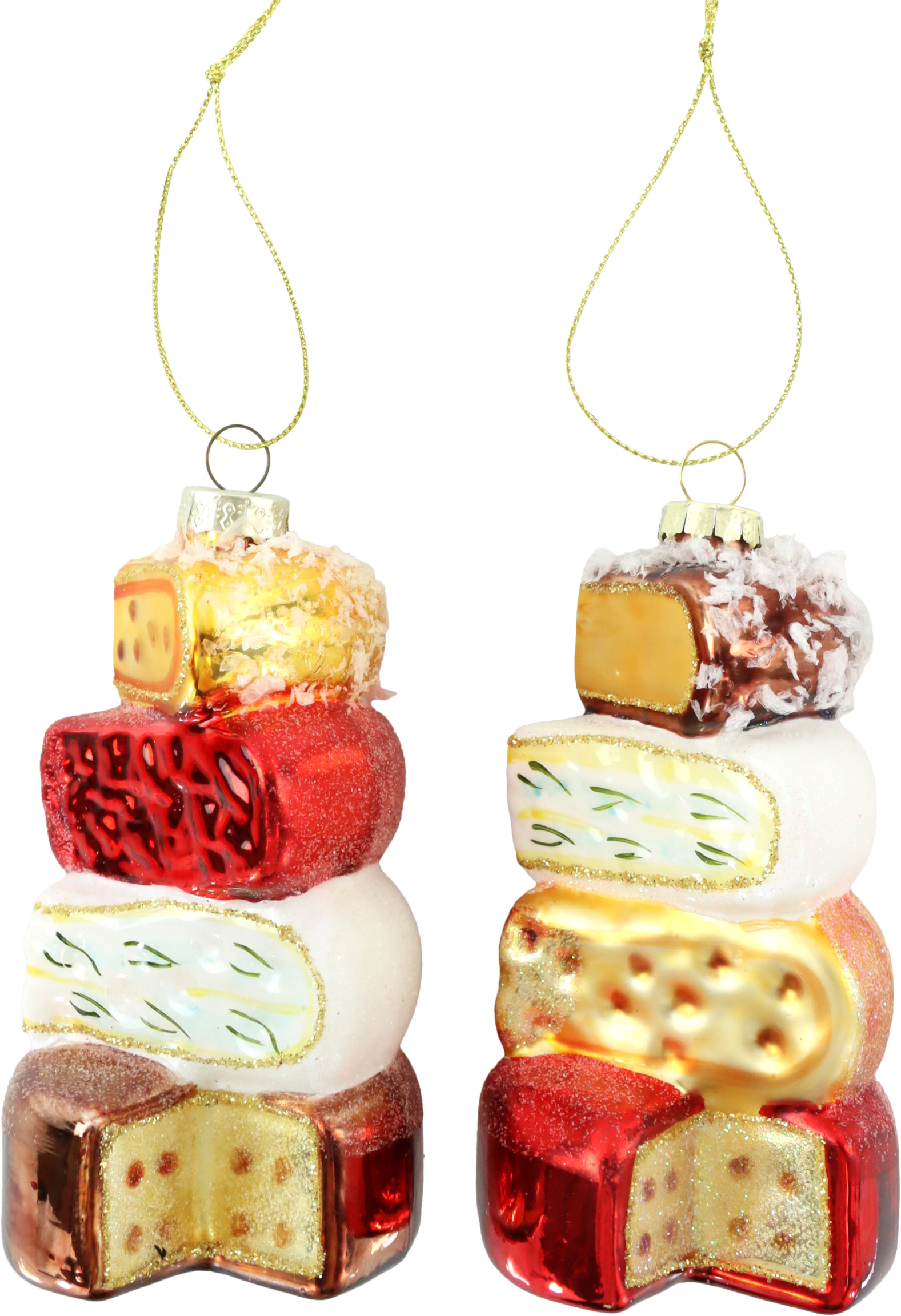 4764 ADORNOSDECRISTAL CHEESE TOWER  S/2