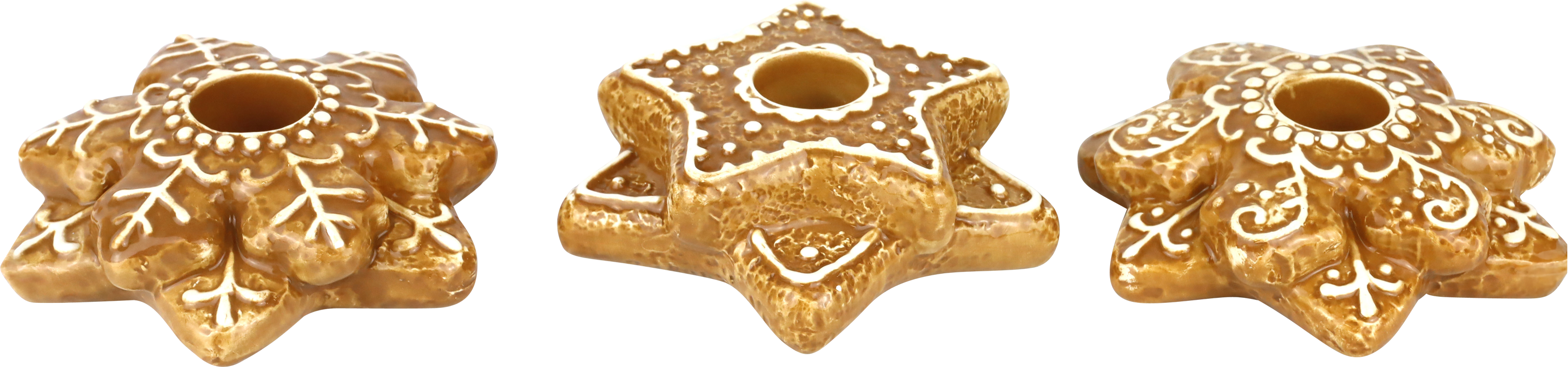 4800 CANDLE HOLDERS GINGER JOY  S/3