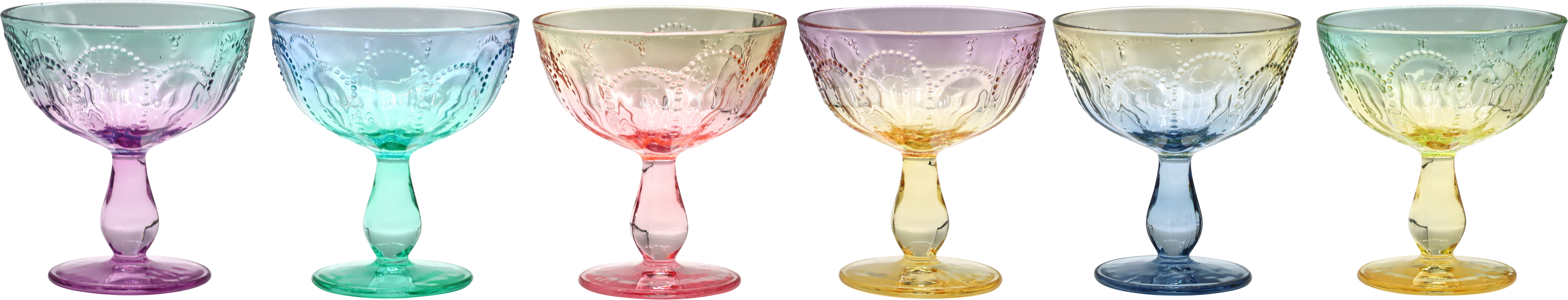 4885 VERRES À POKAL VIVA COLOR  6P