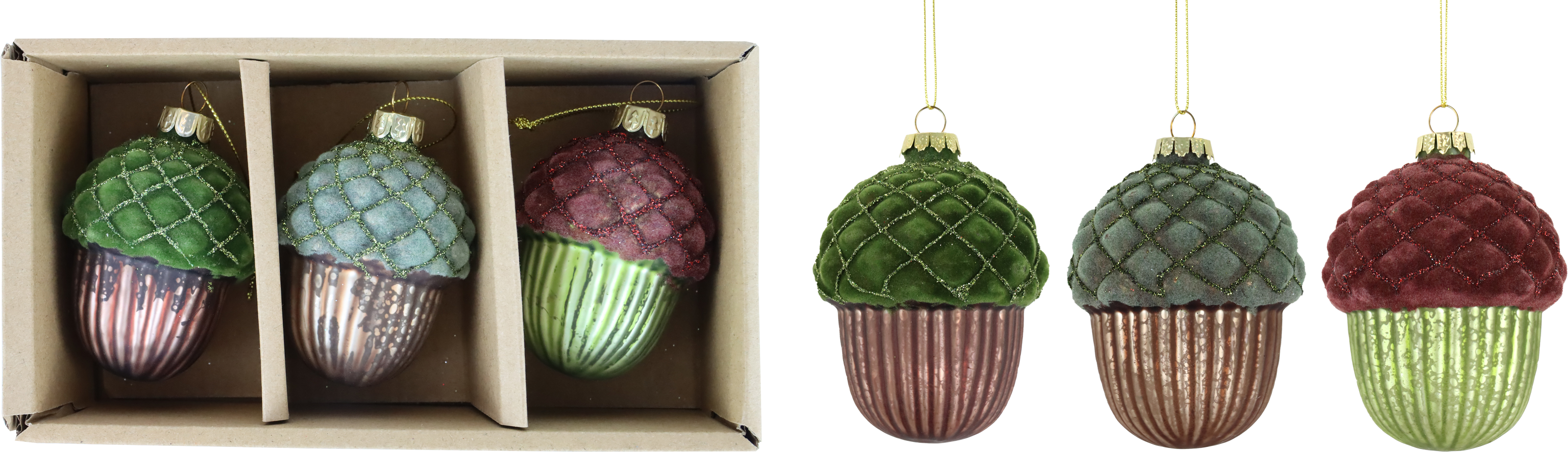 5277 GLASSJEWELRY GREEN OAK  S/3