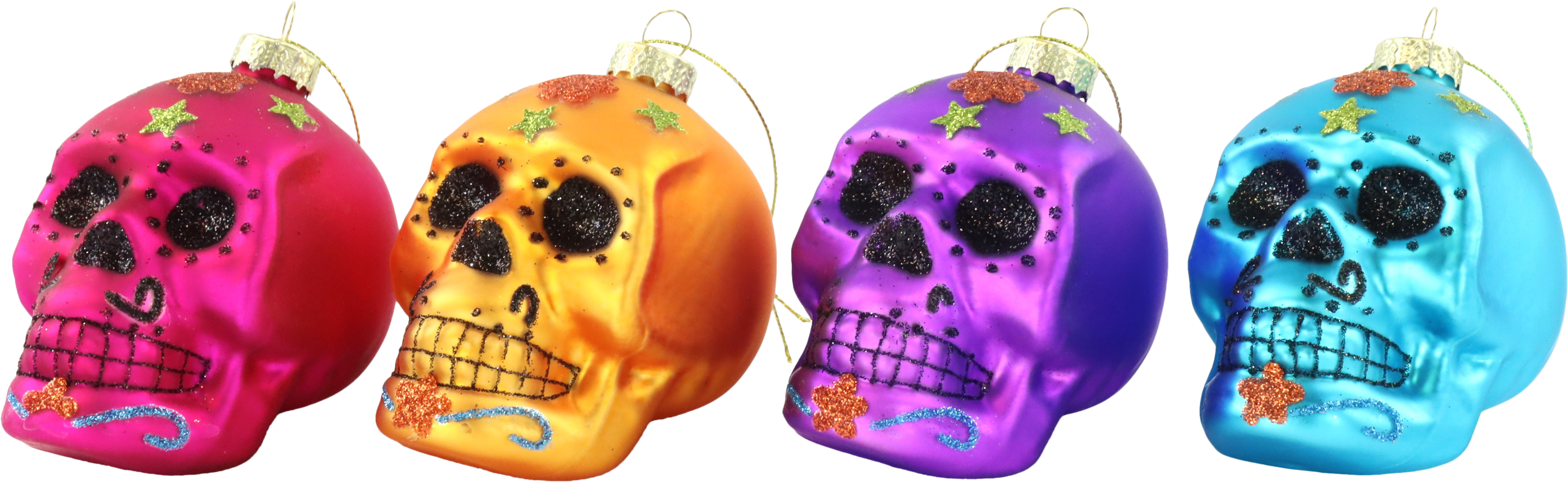 5552 ADORNOS DE CRISTAL SKULL  S/4