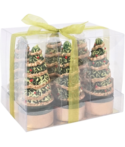 5654 CANDLES XMAS TREE  S/6