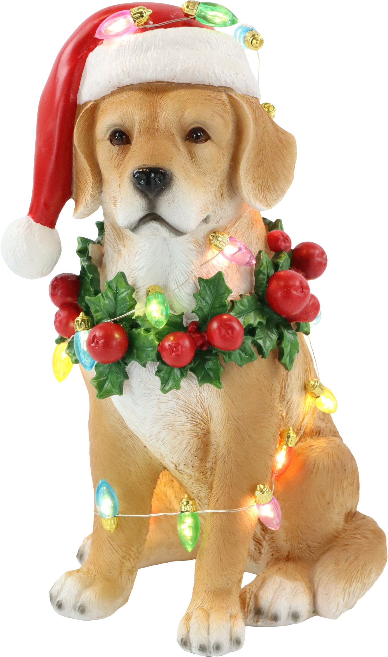 6084 LED-LEUCHTHUND SANTA DOG