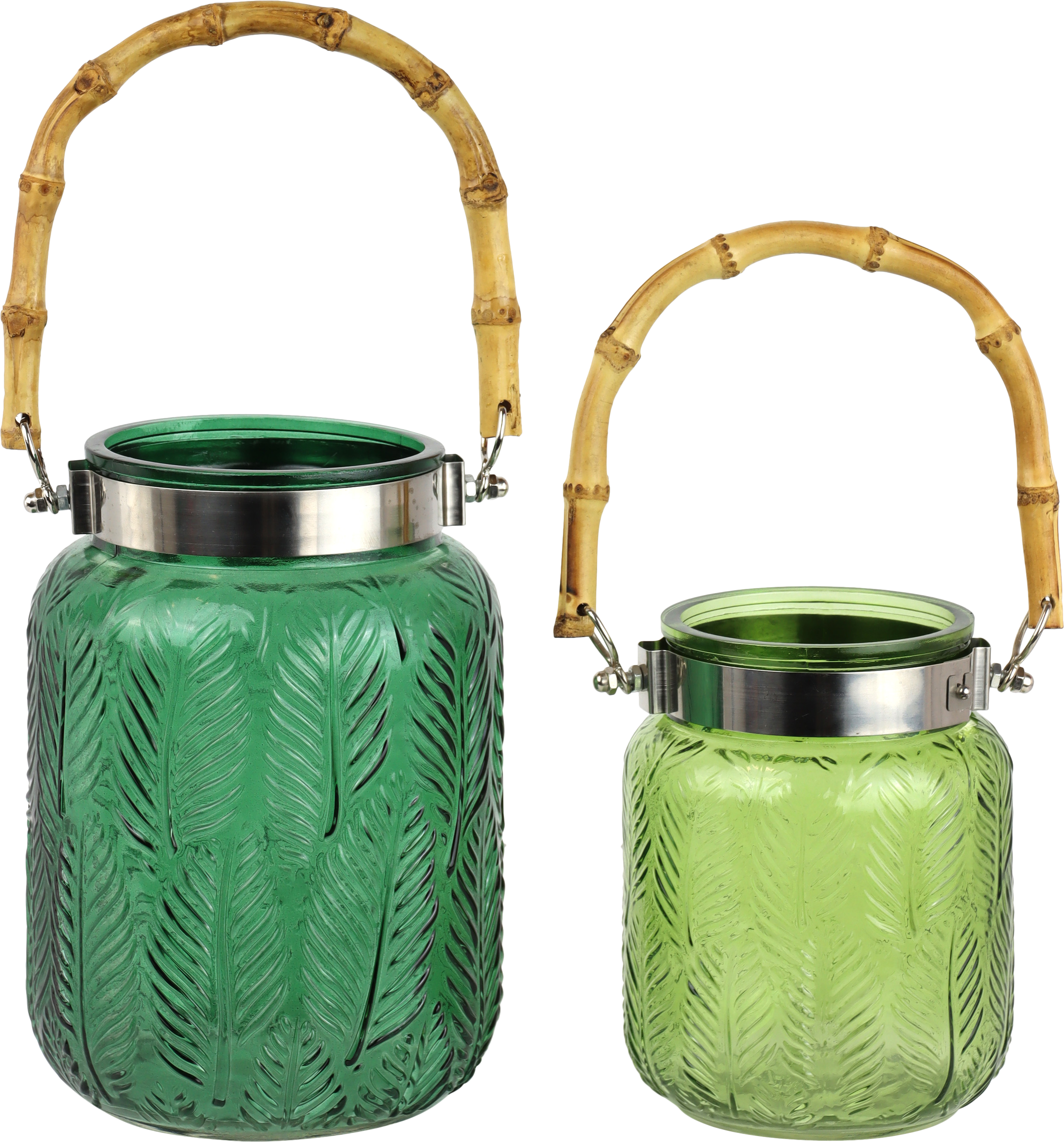 6097 LANTERNAS BAMBOO BREEZE  S/2