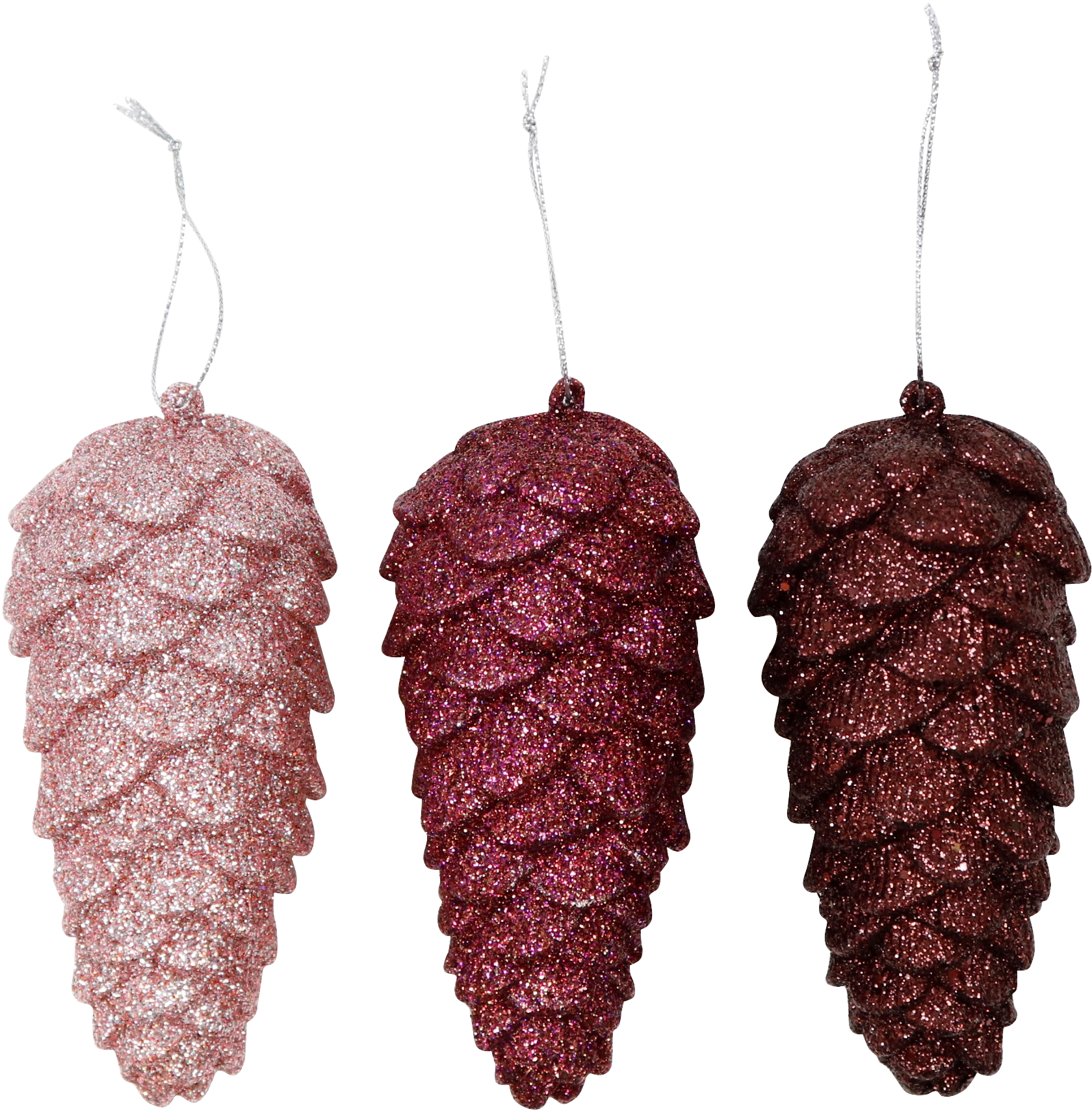 6221 GLITTER CONES GLORY  S/3