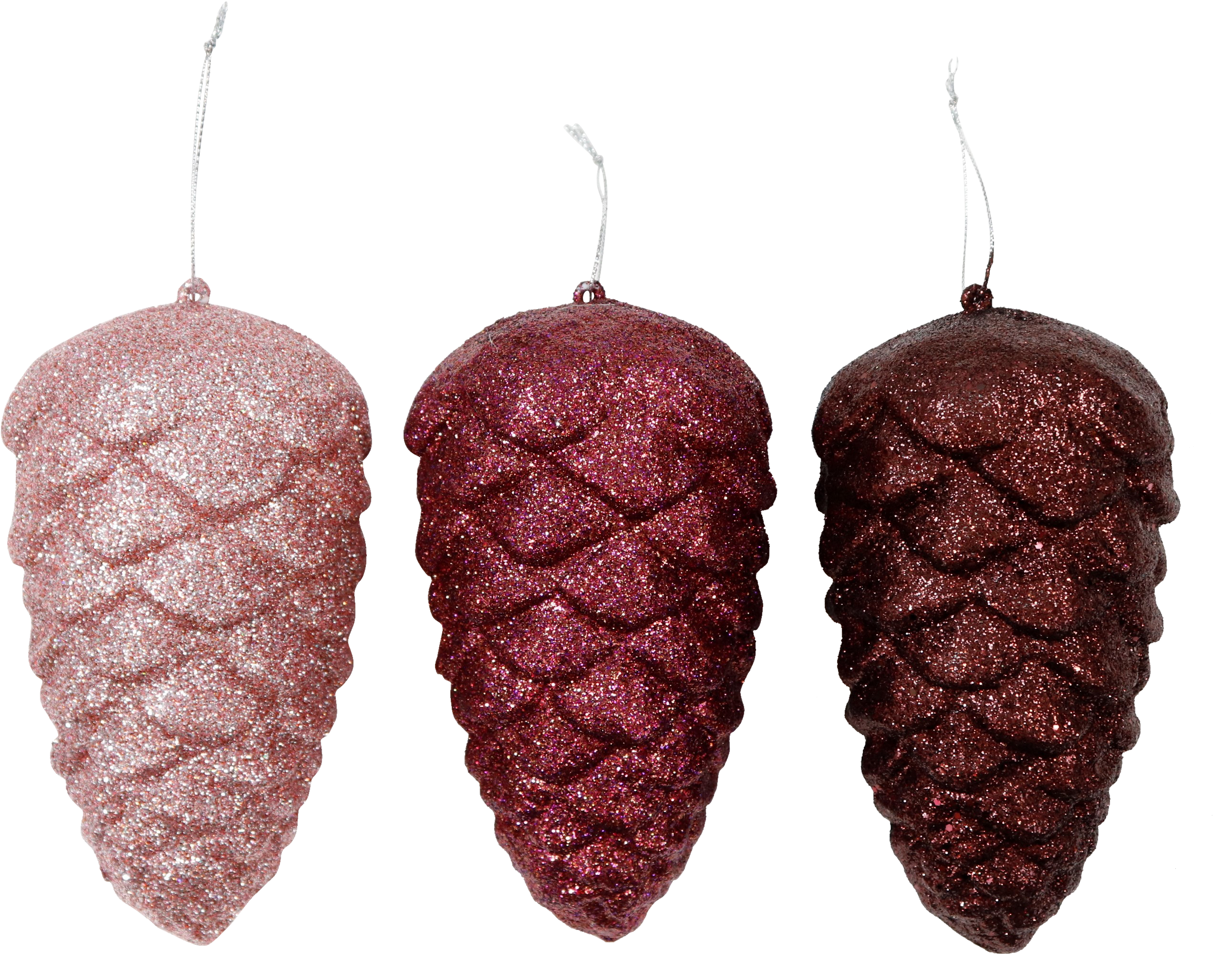 6226 GLITTER CONES GLORY  S/3