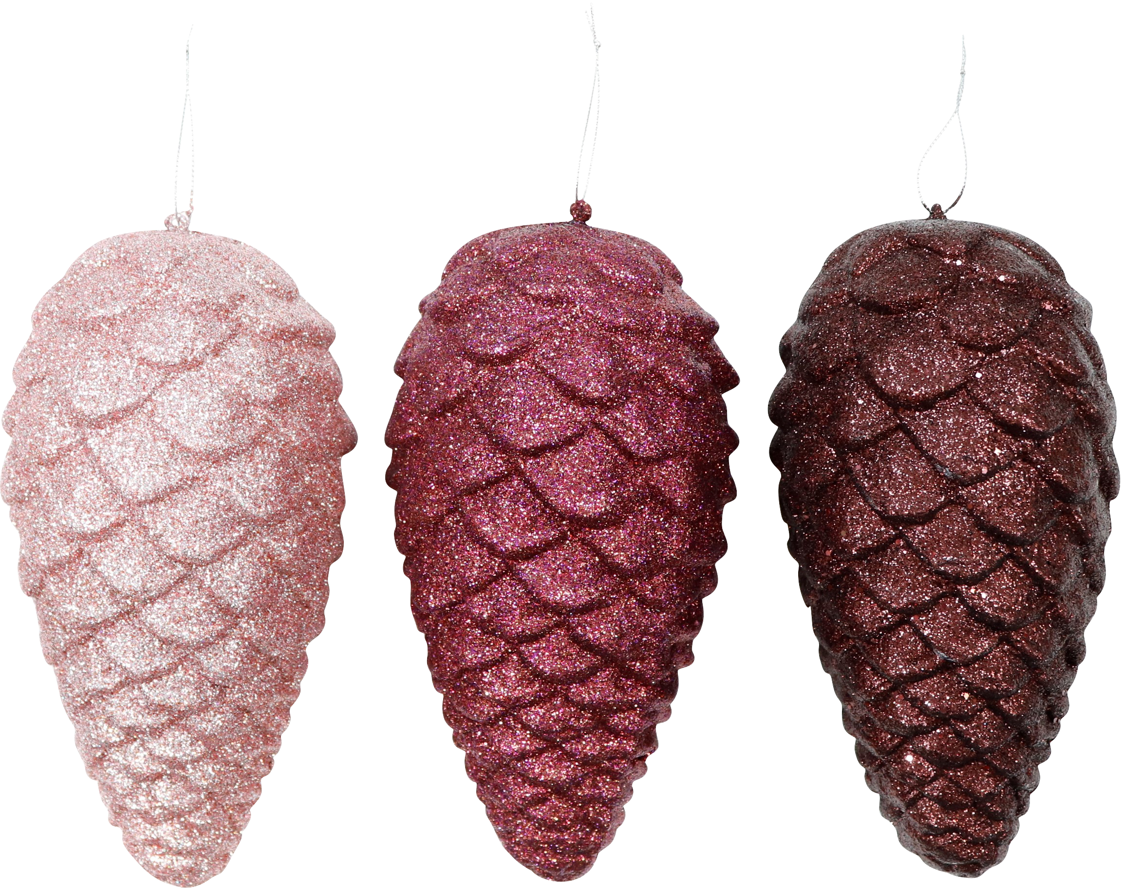 6235 GLITTER CONES GLORY  S/3