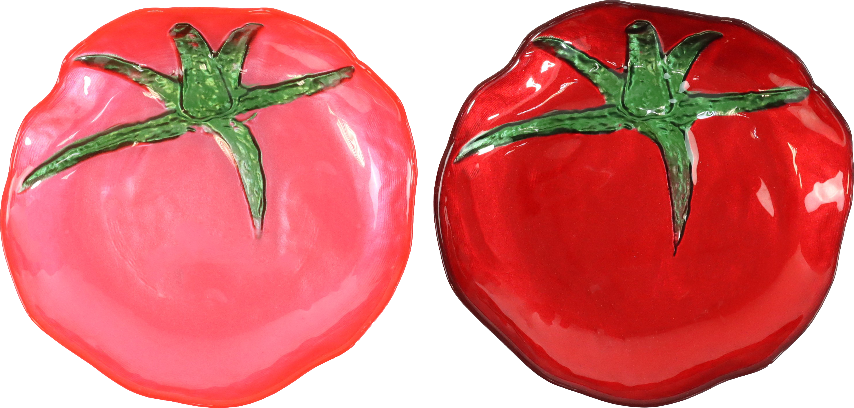 6289 GLASSPLATES TASTY TOMATO  S/2