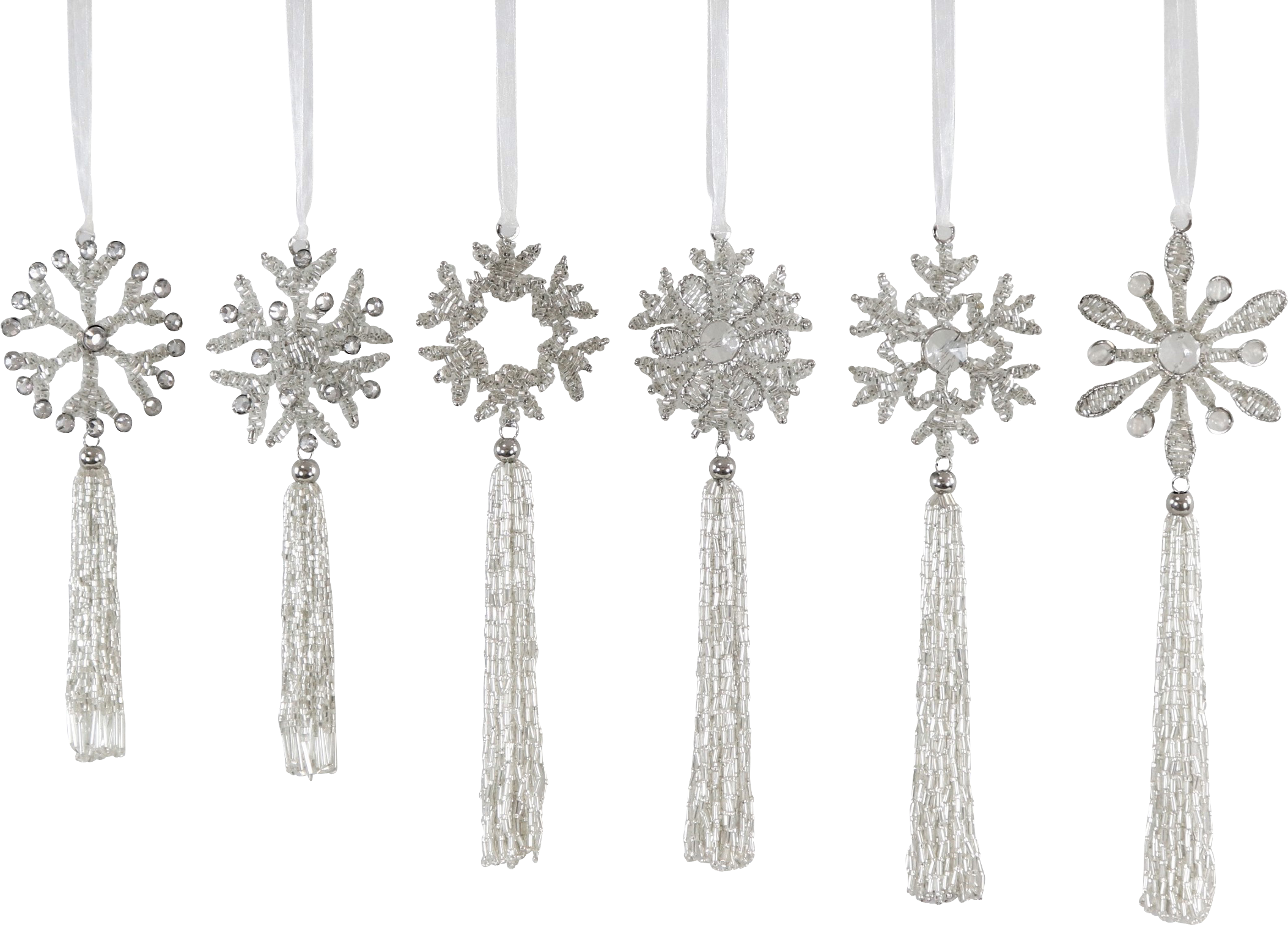 6557 CRYSTAL TASSELS S/6