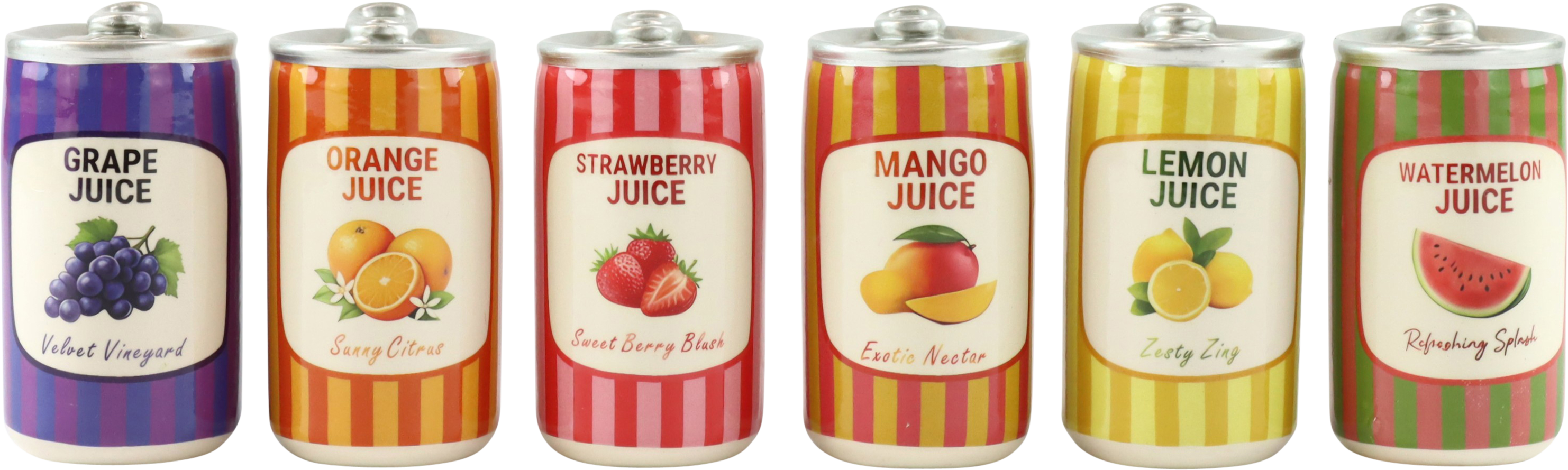 6919 VASES JUICY VIBES  S/6