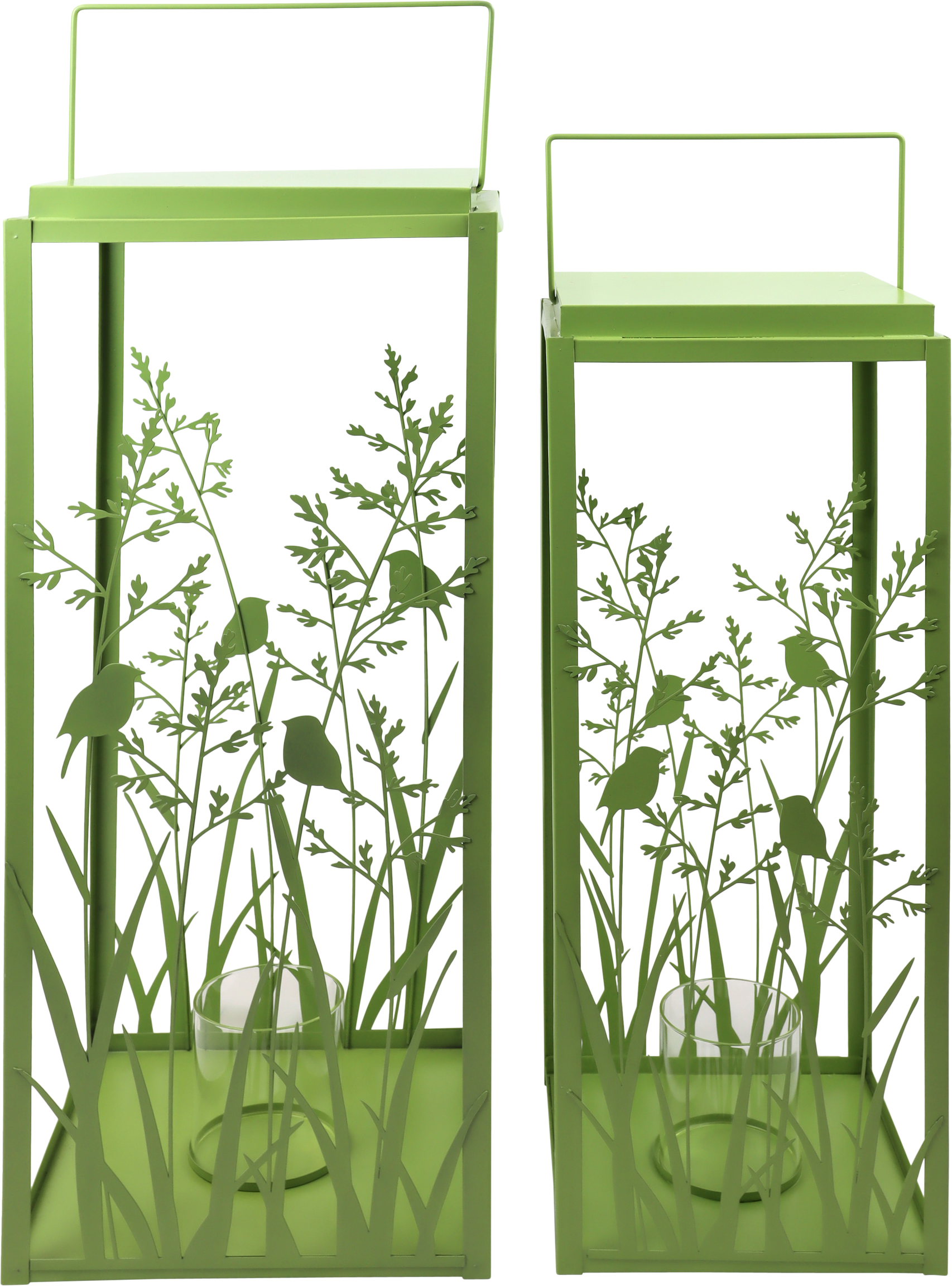 6954 LATERNEN LEAVE&LUMEN S/2