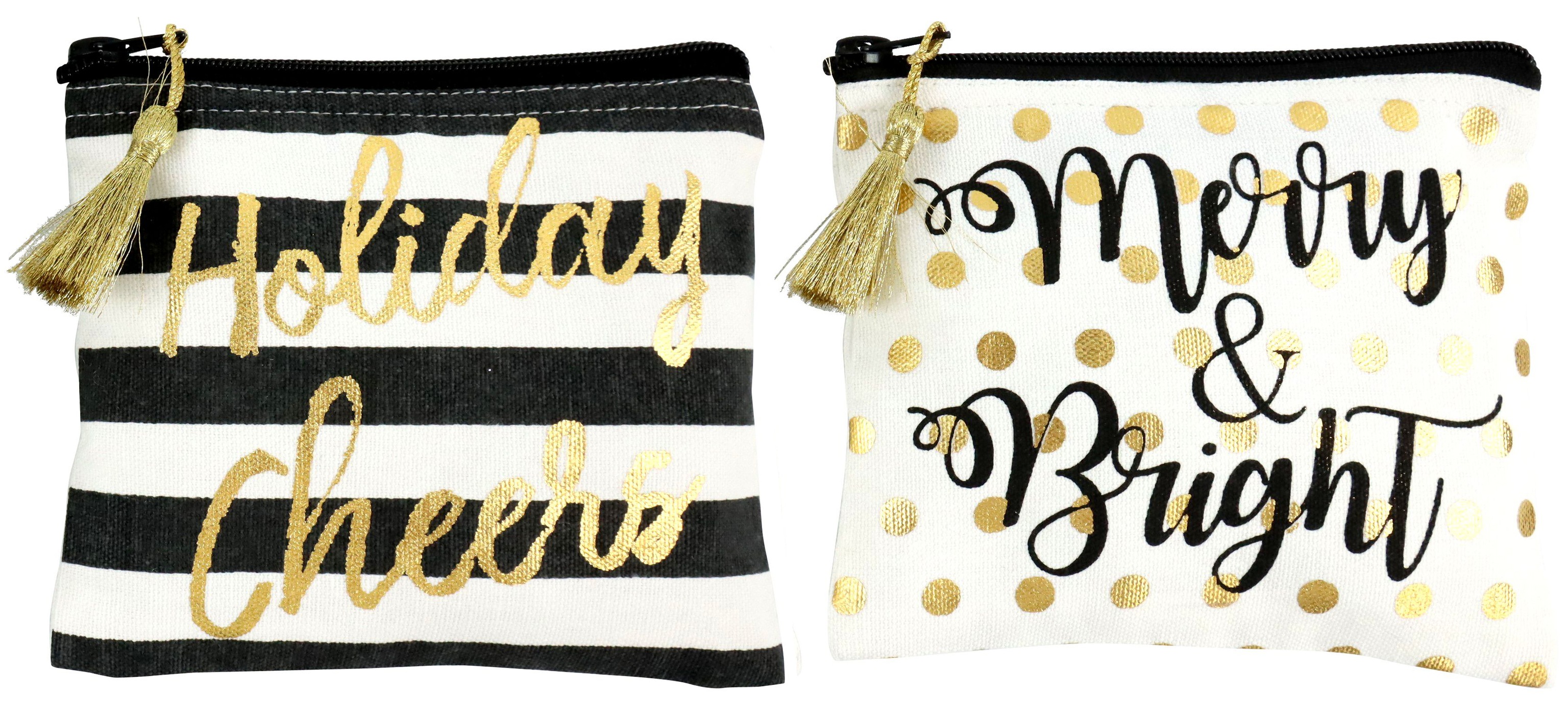 7161 POUCHES MERRY&amp;BRIGHT  S/2