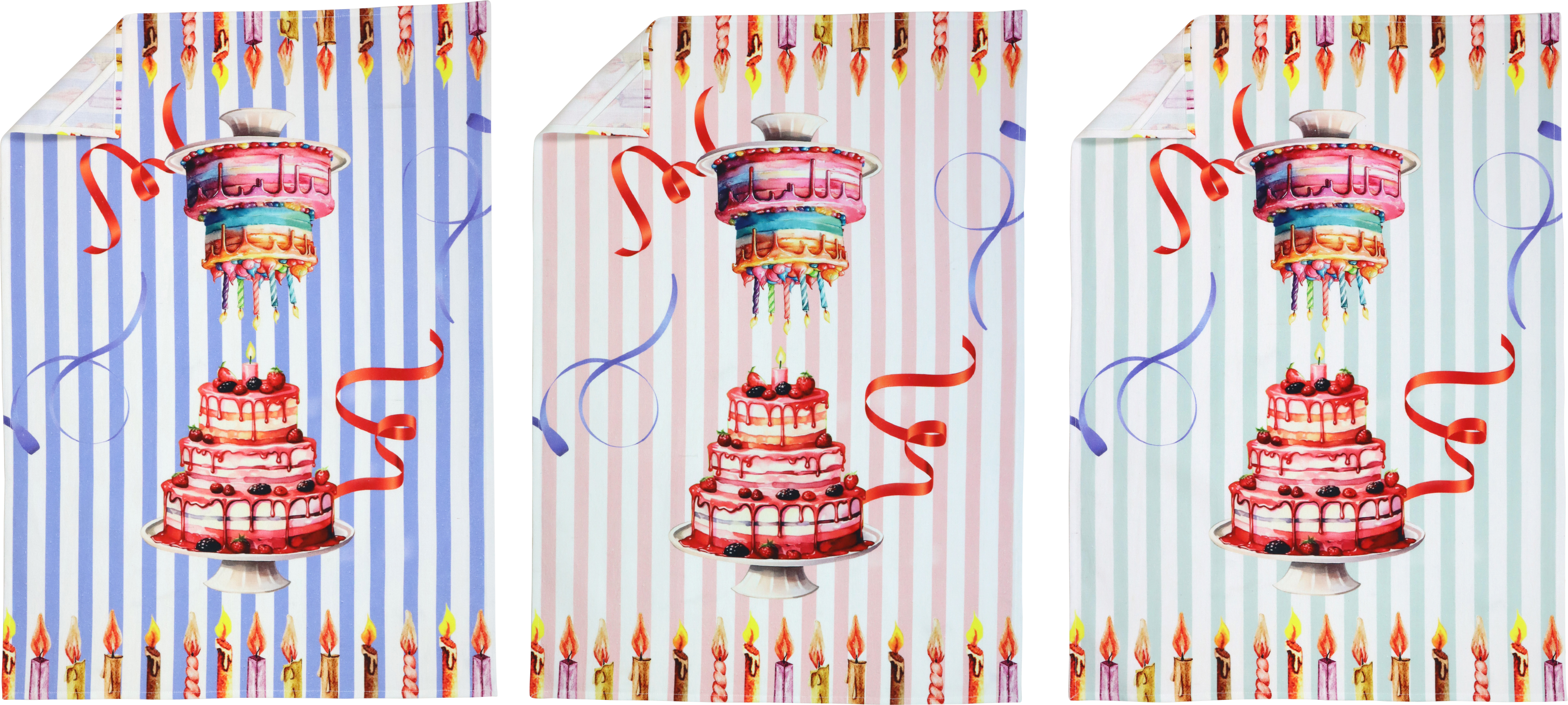 7179 KÜCHENTÜCHER CAKE PARTY  S/3