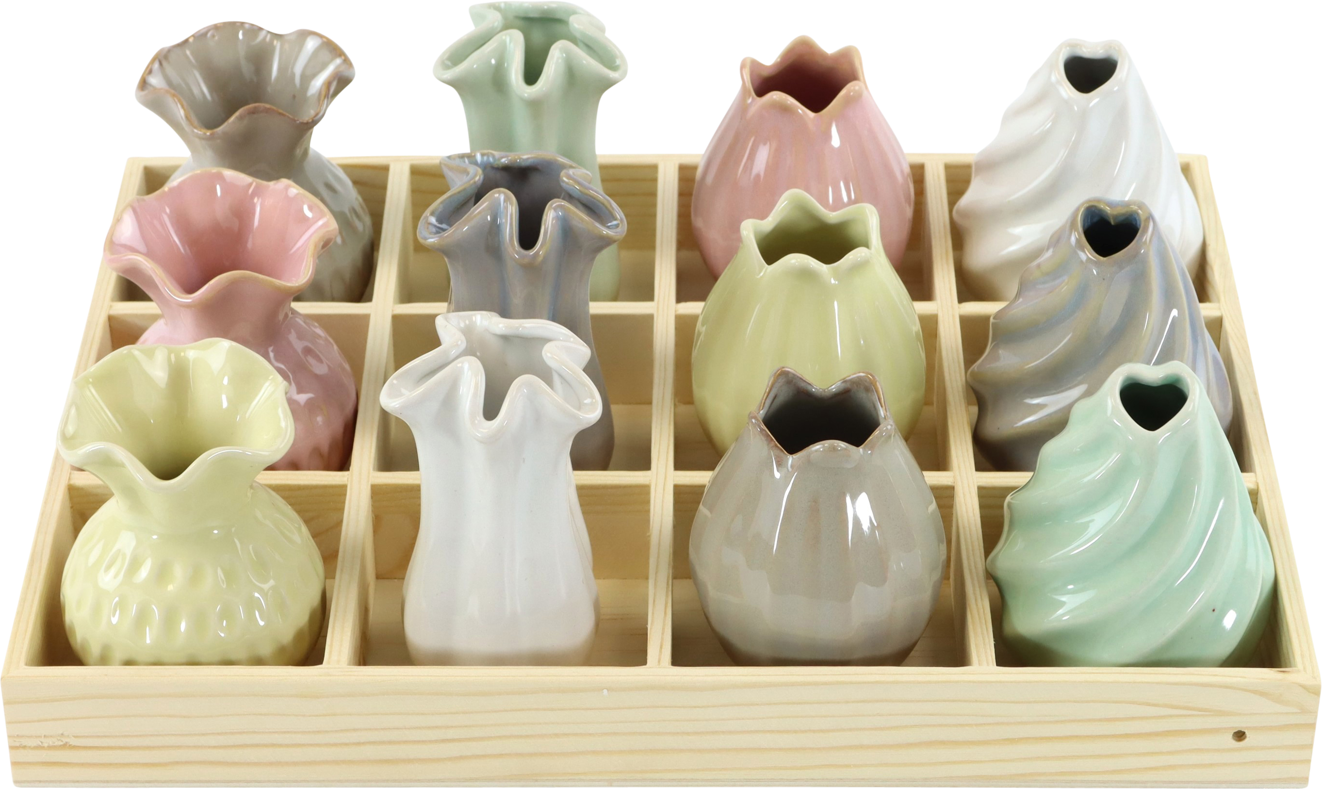 7266 VASES DISPLAY BLOM  12P