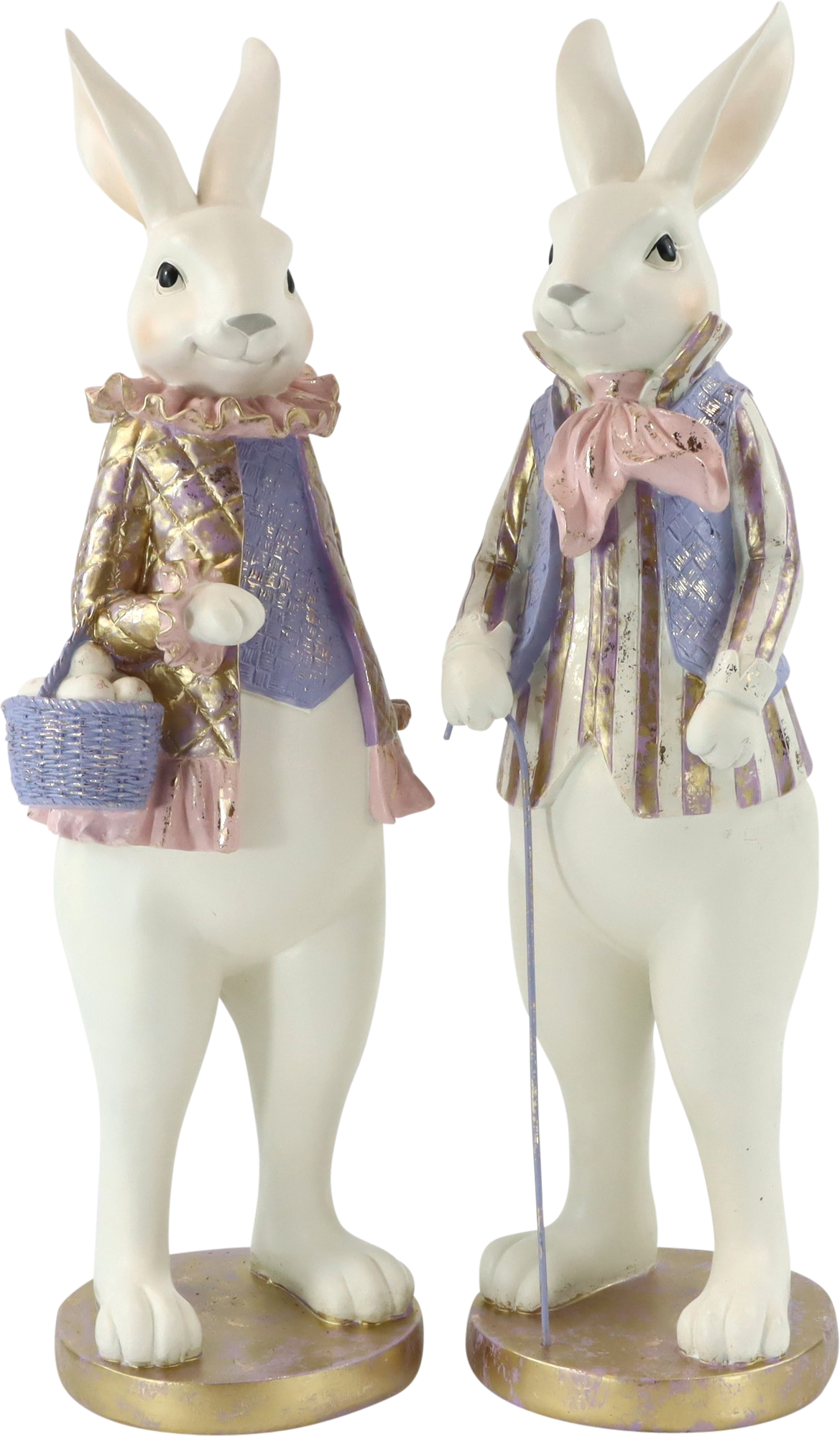 7328 RABBIT COUPLE MAUVELLE  S/2