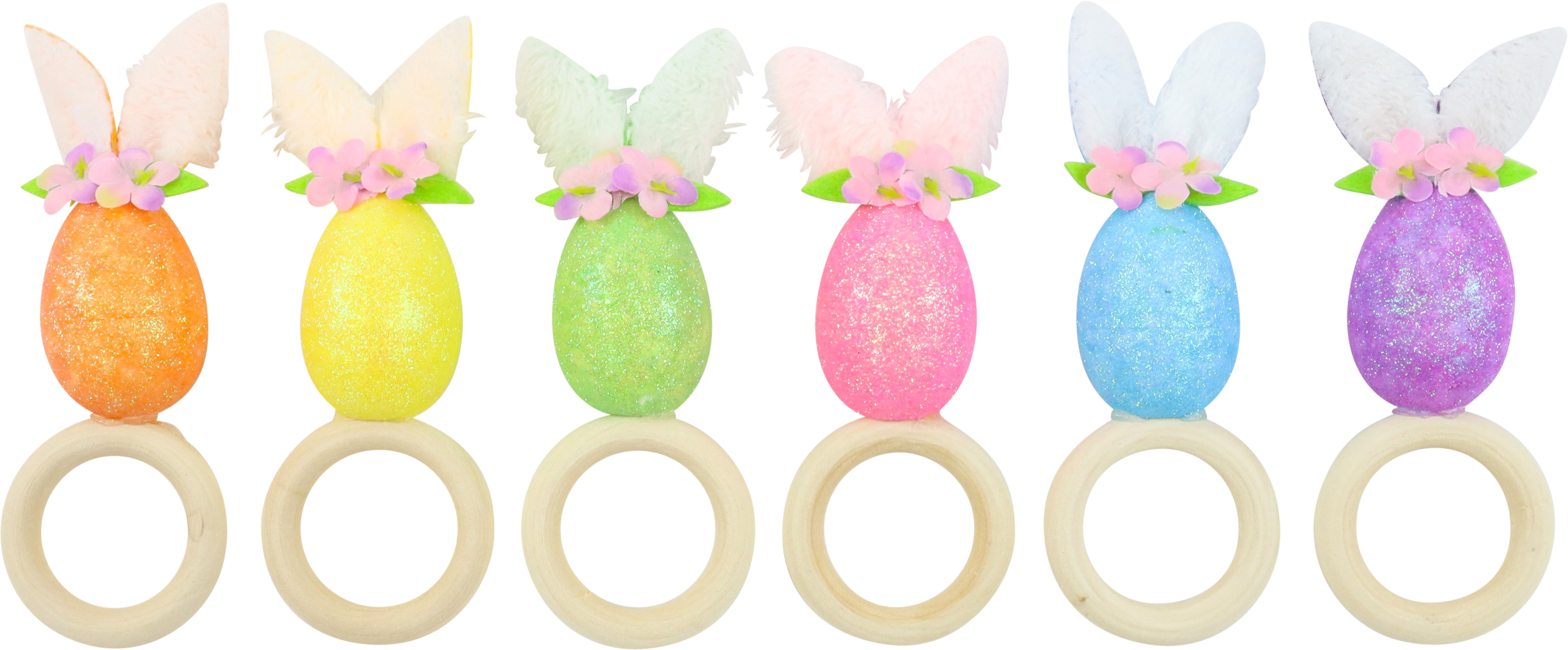 7375 RONDS SERVIETTE BUNNY EARS  6P