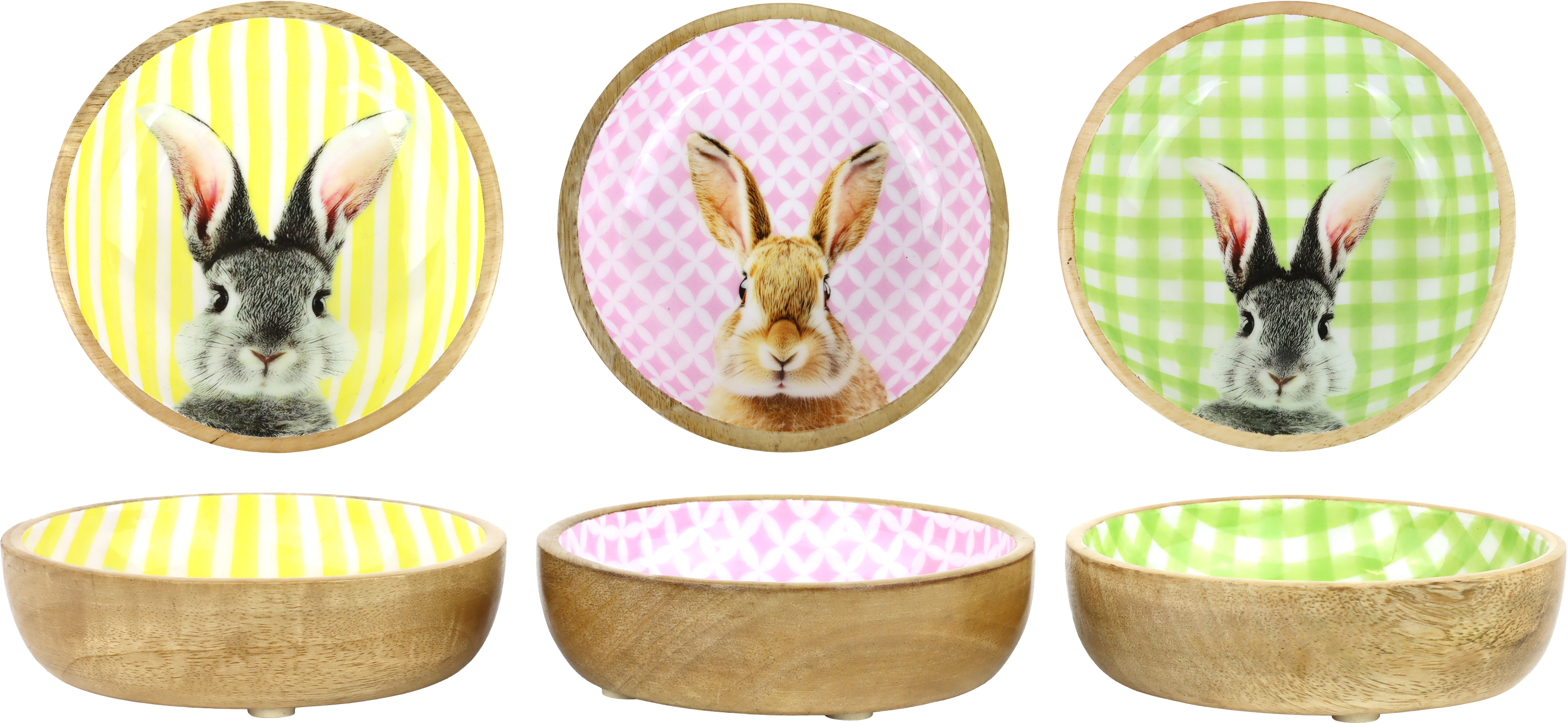 7564 BOWLS BUNNY BLISS  S/3