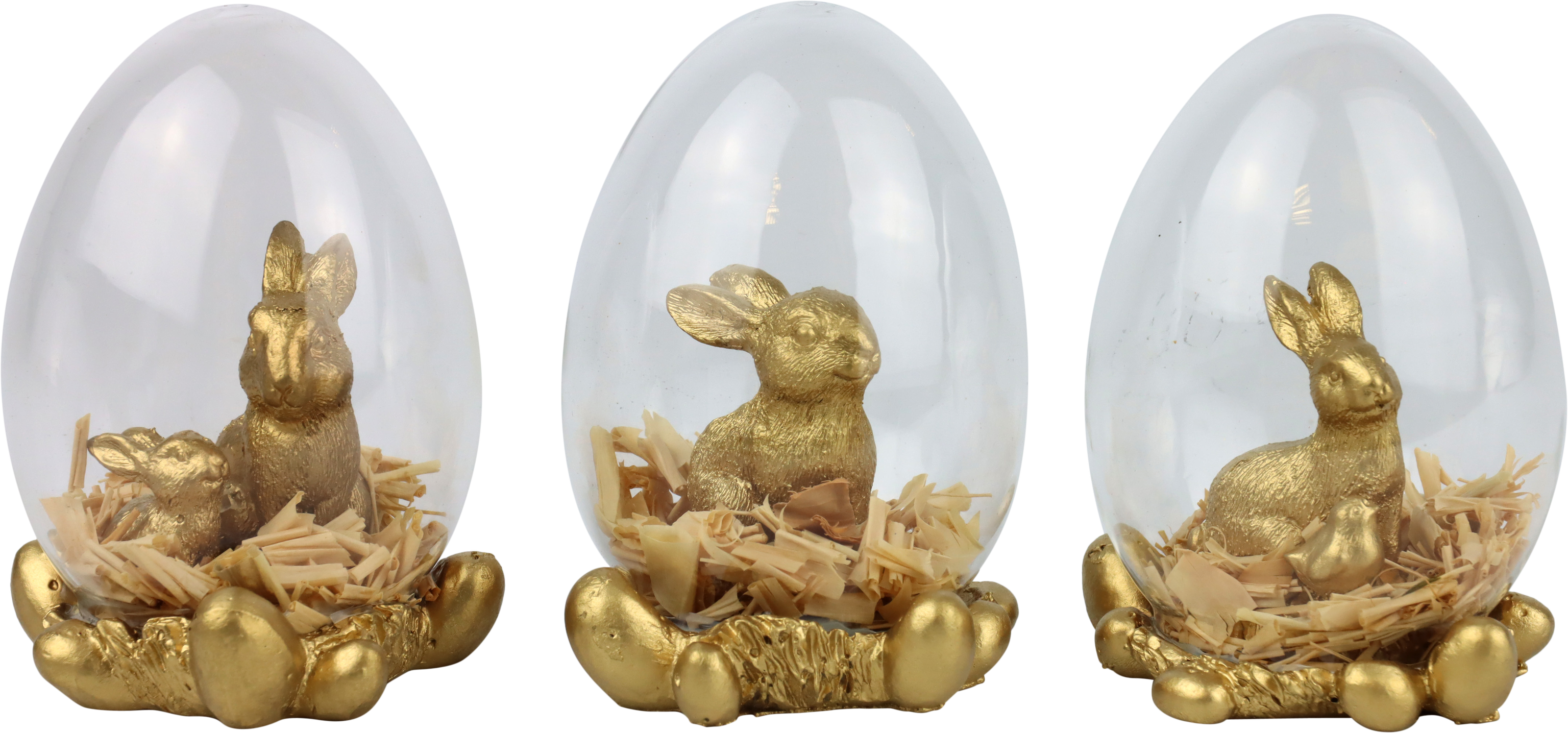 7671 GLASEGGS GOLDHASE  S/3