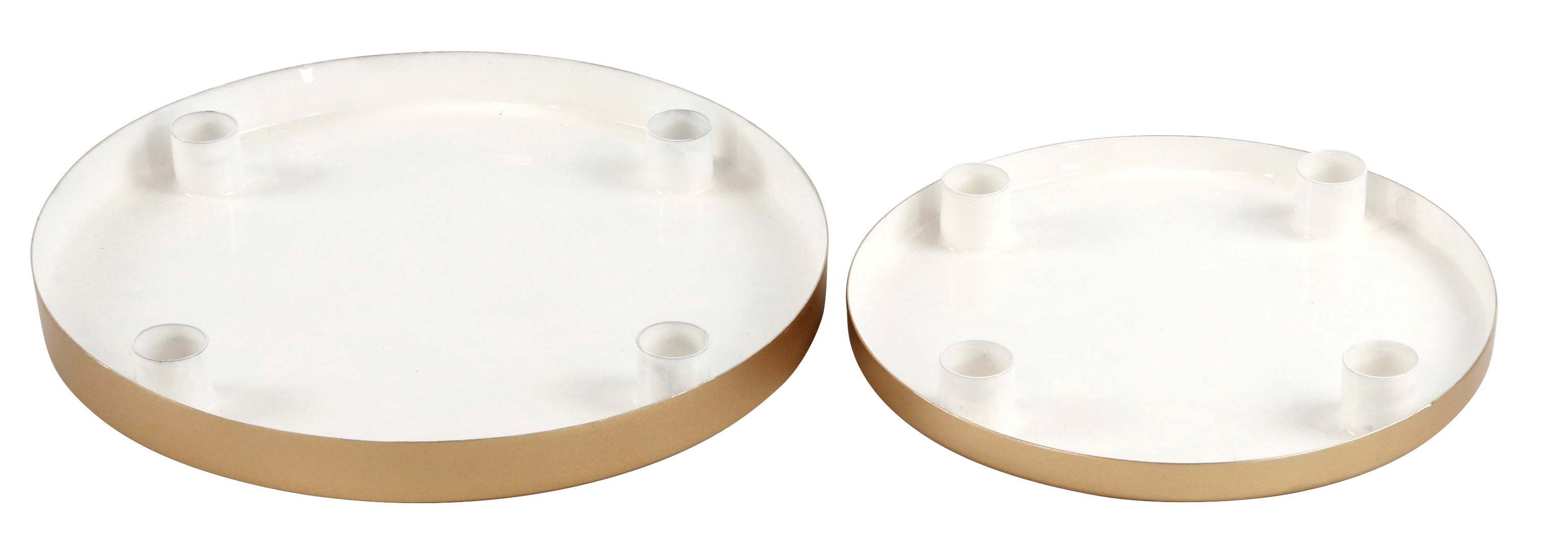 7997 CANDLE HOLDERS PLATE DELUXE  S/2