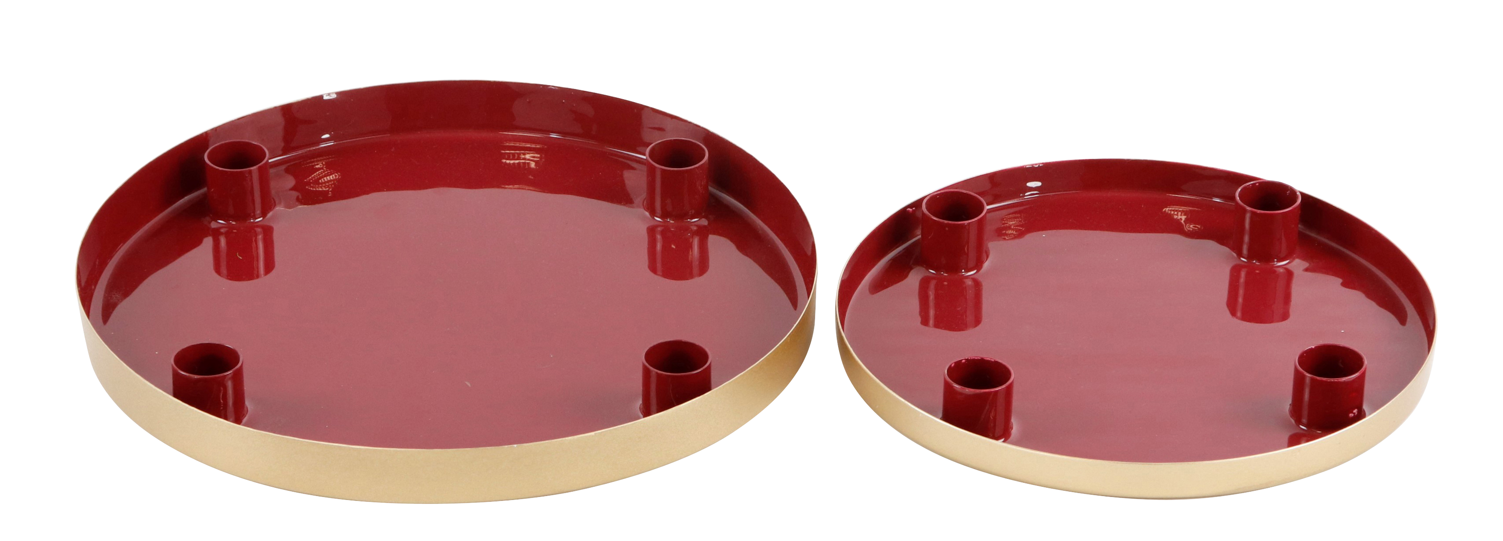 7998 CANDLE HOLDERS PLATE DELUXE  S/2