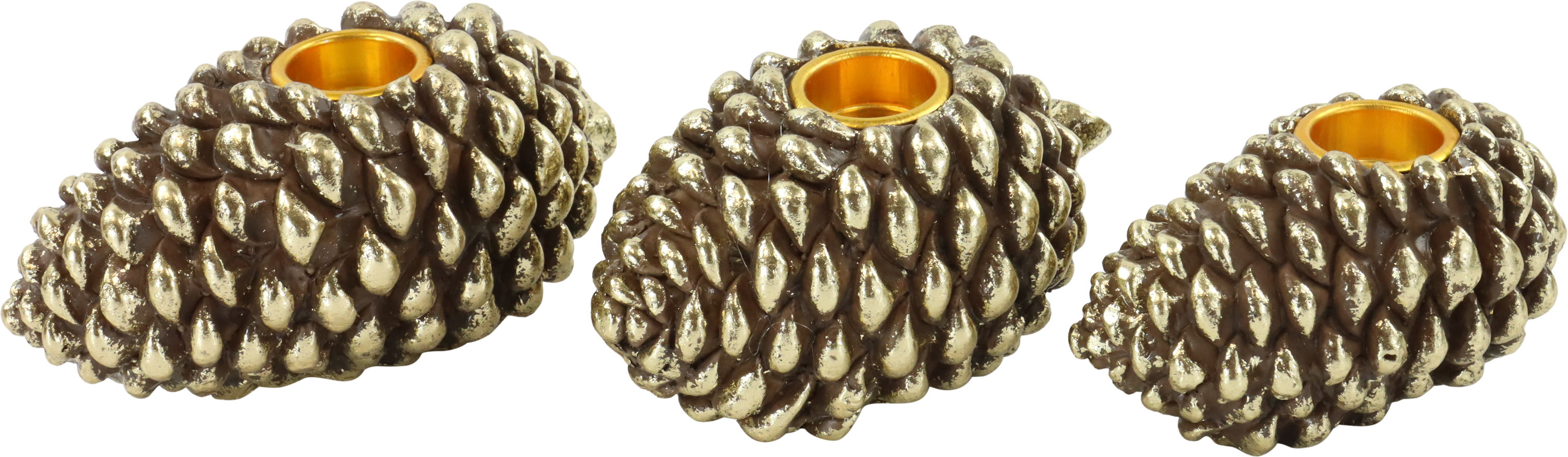 8050 CANDLE HOLDER COZY CONES  S/3