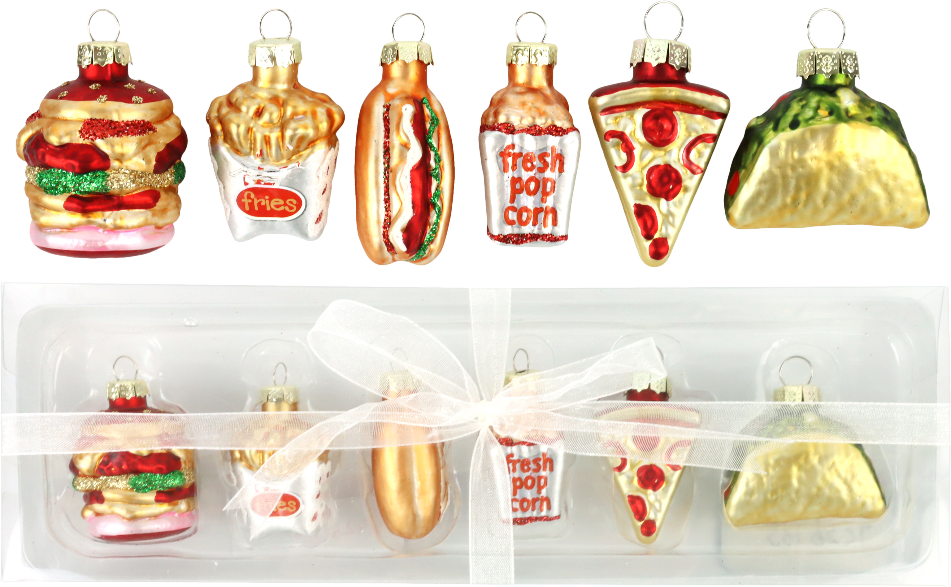 8424 GLASSBALLS FAST FOOD VIBES  S/6