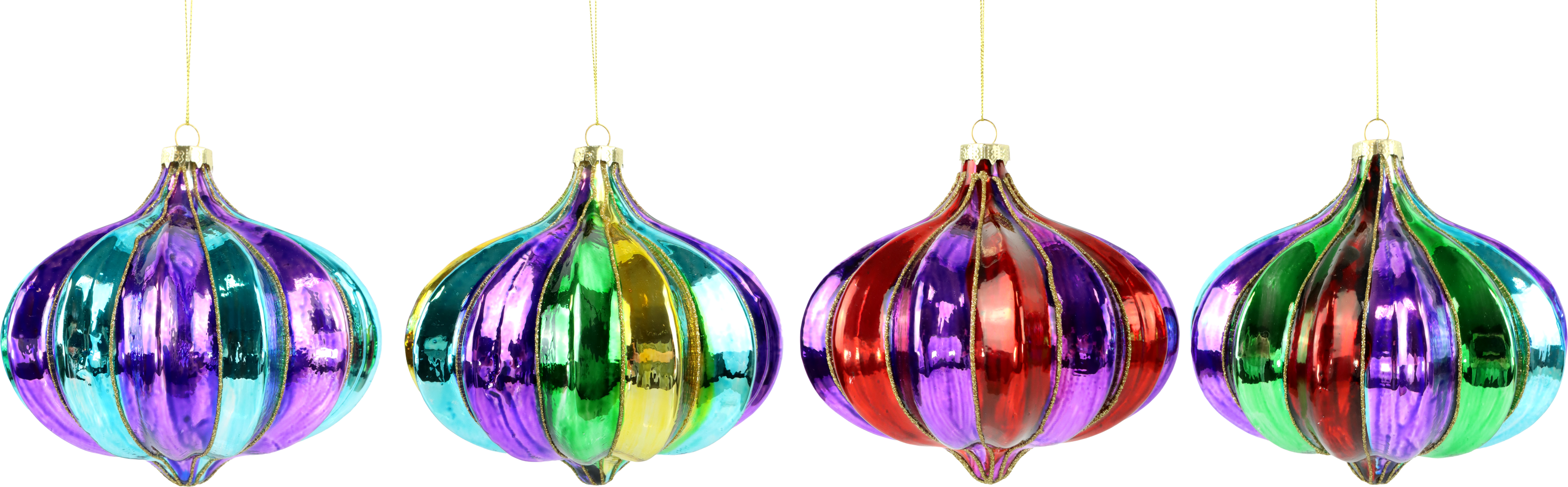 8442 GLASSBALLS COLOUR CLASH  S/4