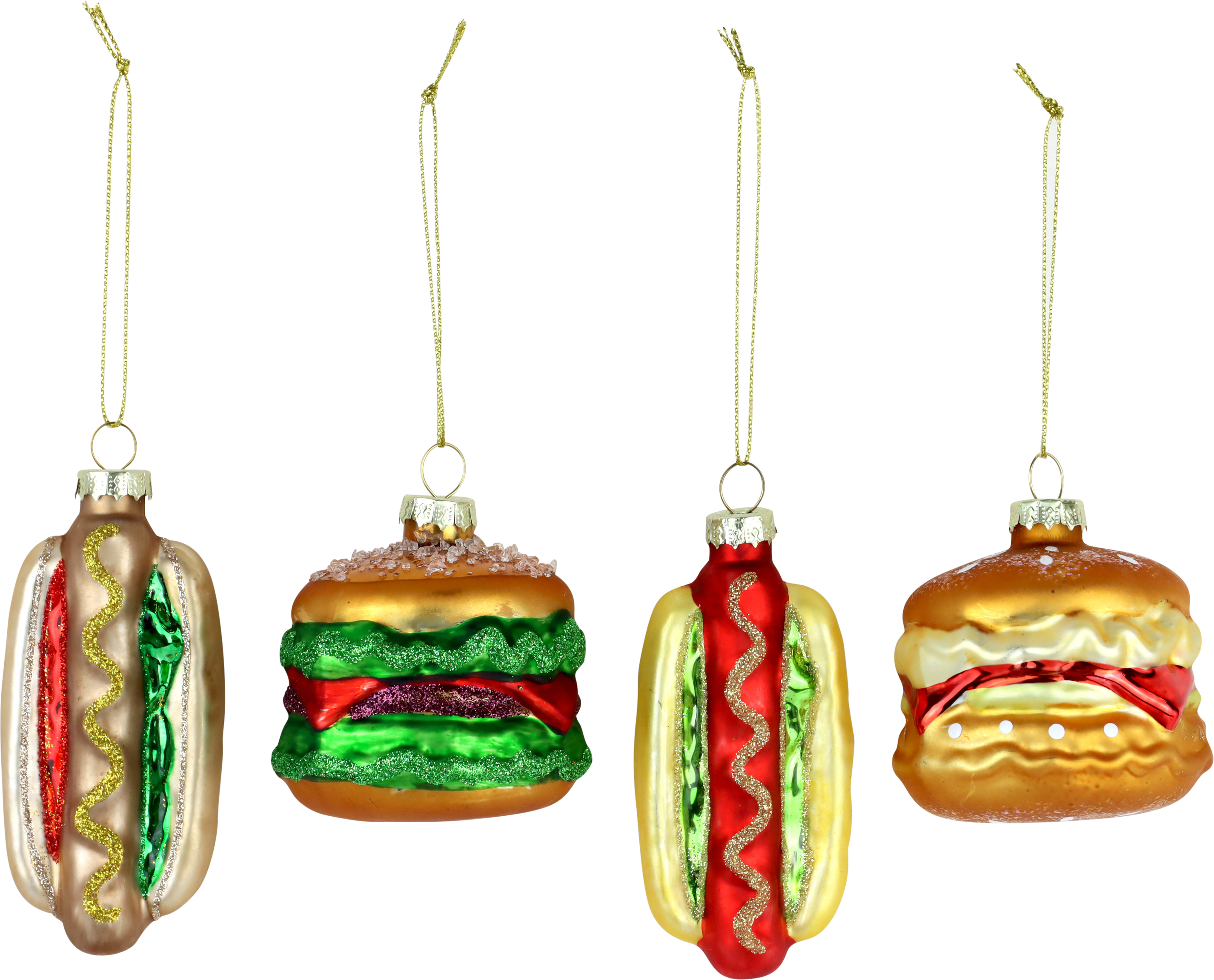 8678 GLASS JEWELRY FAST FOOD  S/4
